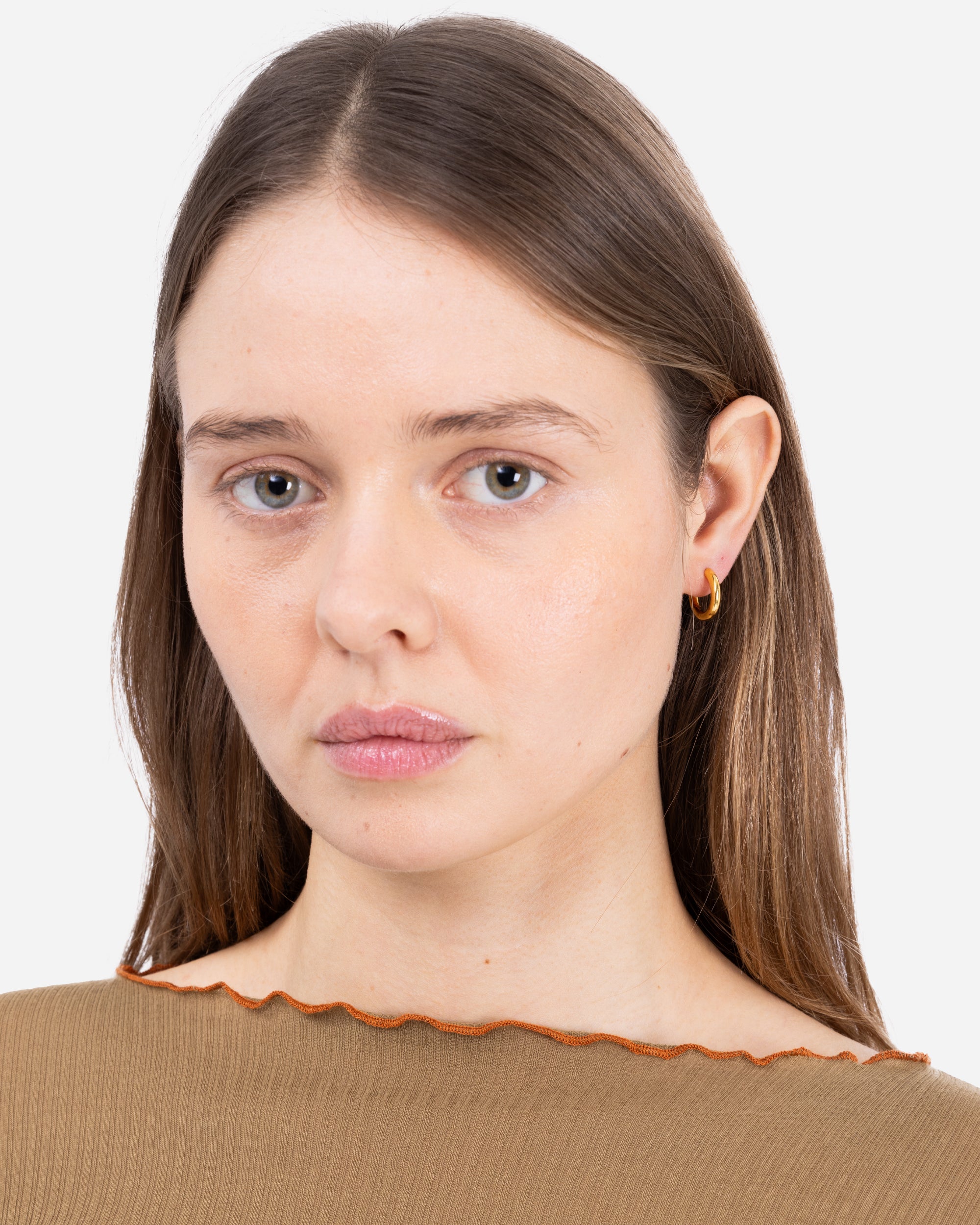 Maria Black Slate 10 Huggie Goldplated Silver 100886YG-10