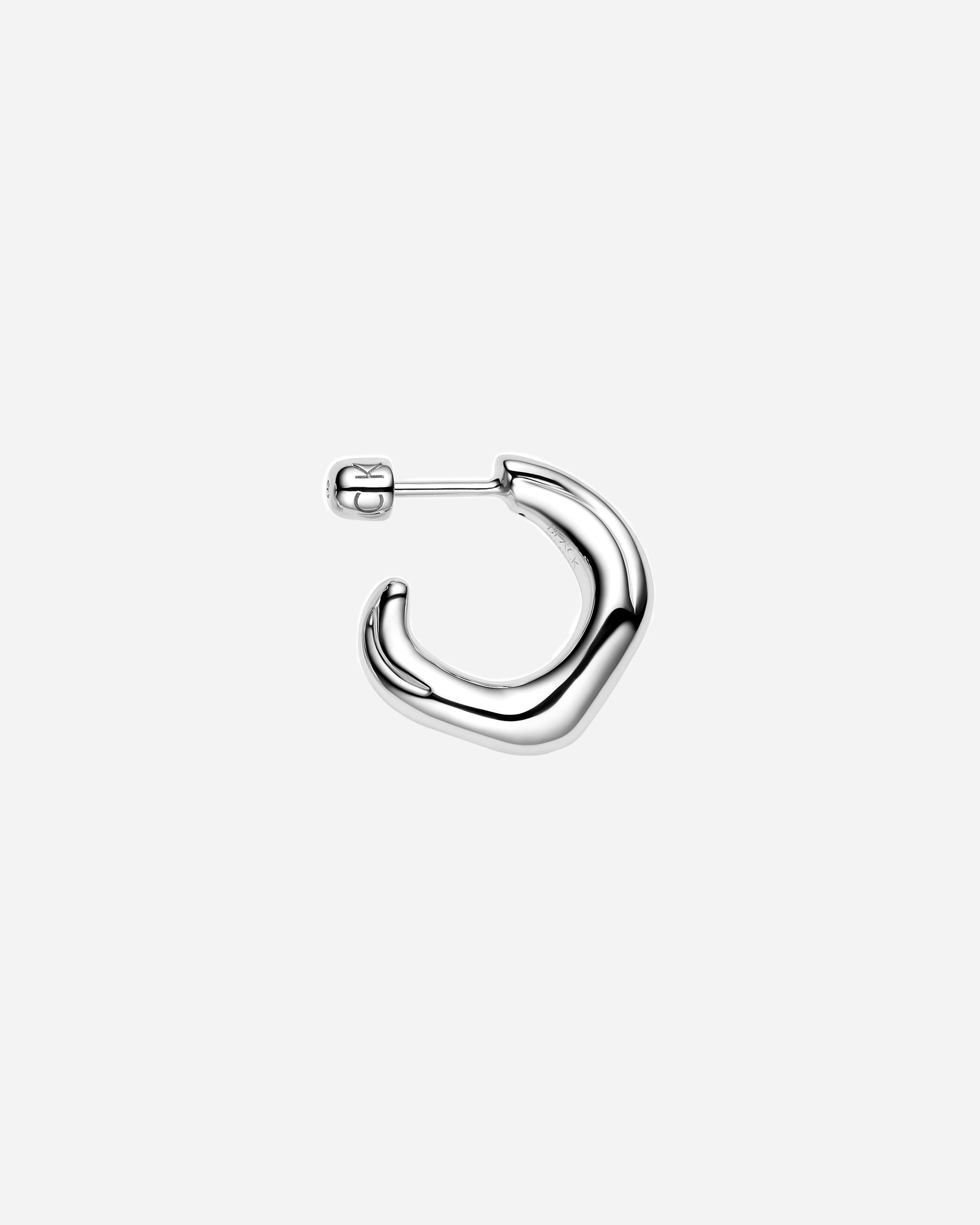 Maria Black Anil Hoop Small Silver - Right Recycled sterling silver 101146AG-right