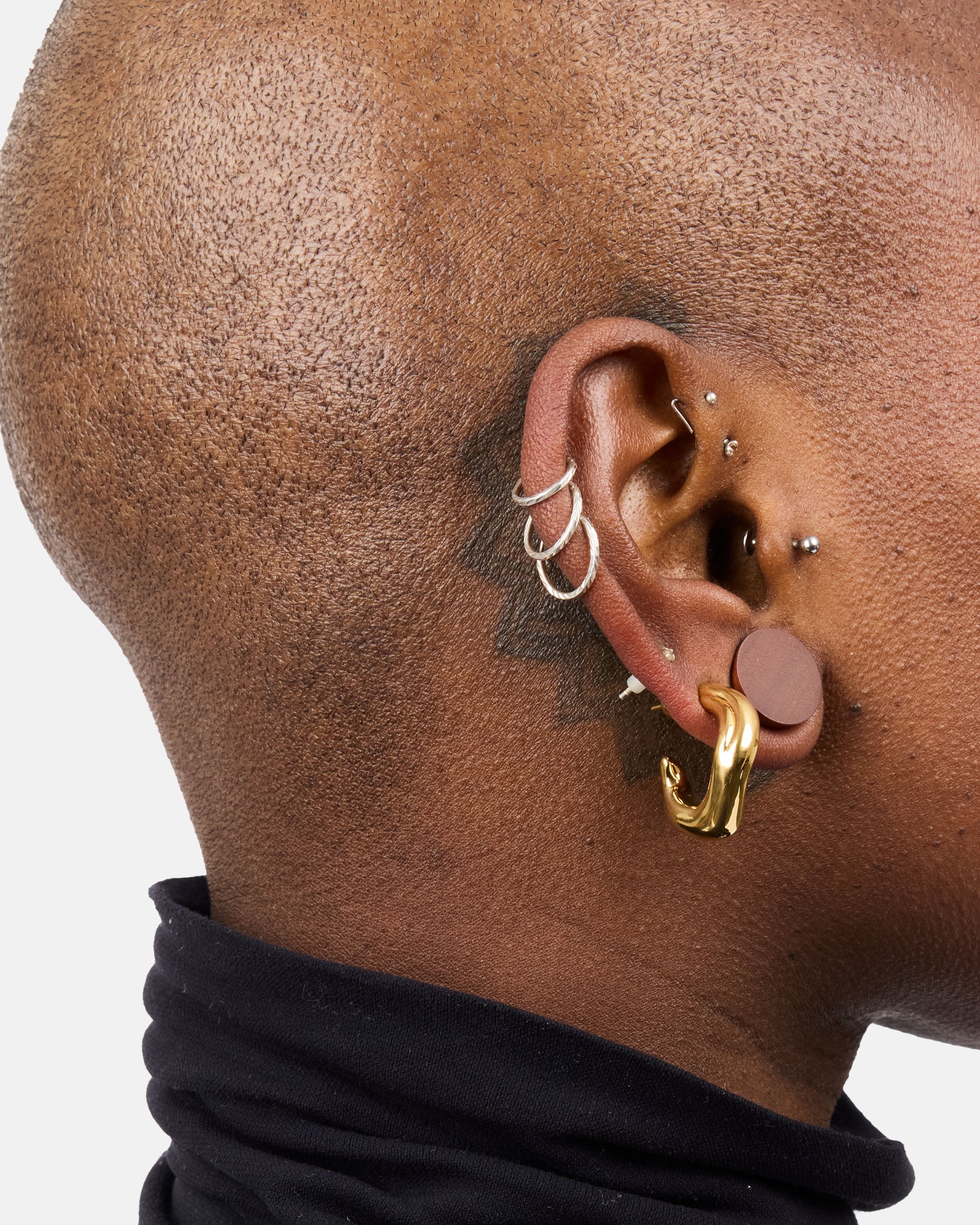 Maria Black Anil Hoop Large Gold - Right Gold 101147YG - Right