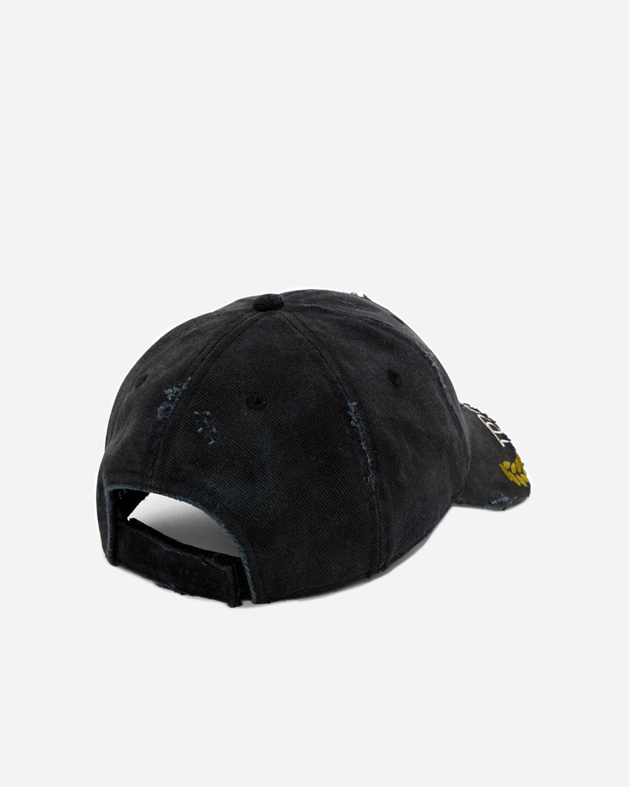 Martine Rose Cut Peak Cap BLACK WASHED BLK 1130WP13002