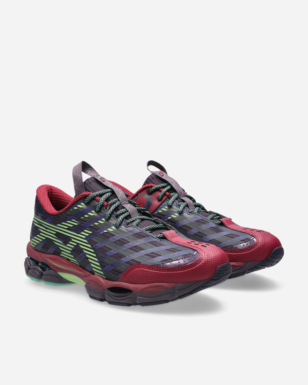 Gel-SJ33 ASICS SportStyle x Kiko Curation US8-S GEL-SJ33 DEEP PLUM/FRESH GRASS 1203B116-500