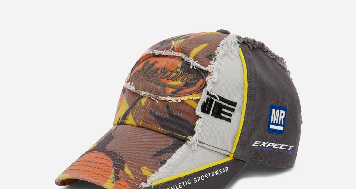 Martine Rose Collage Cap ORANGE CAMO GREY ORA 1217WP25208