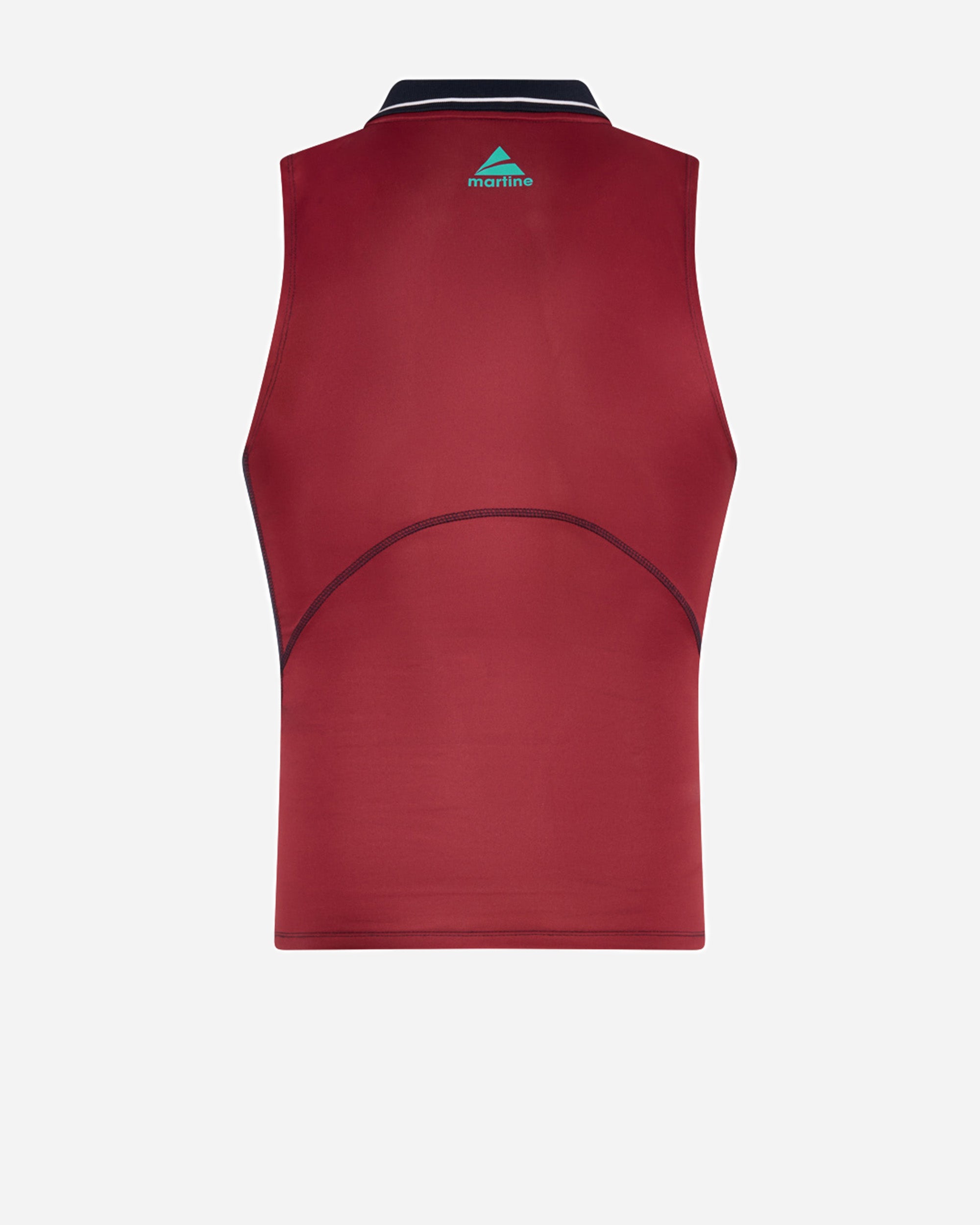 Martine Rose Shrunken Stretch Football Vest RED BURGUNDY RED 125JT15118