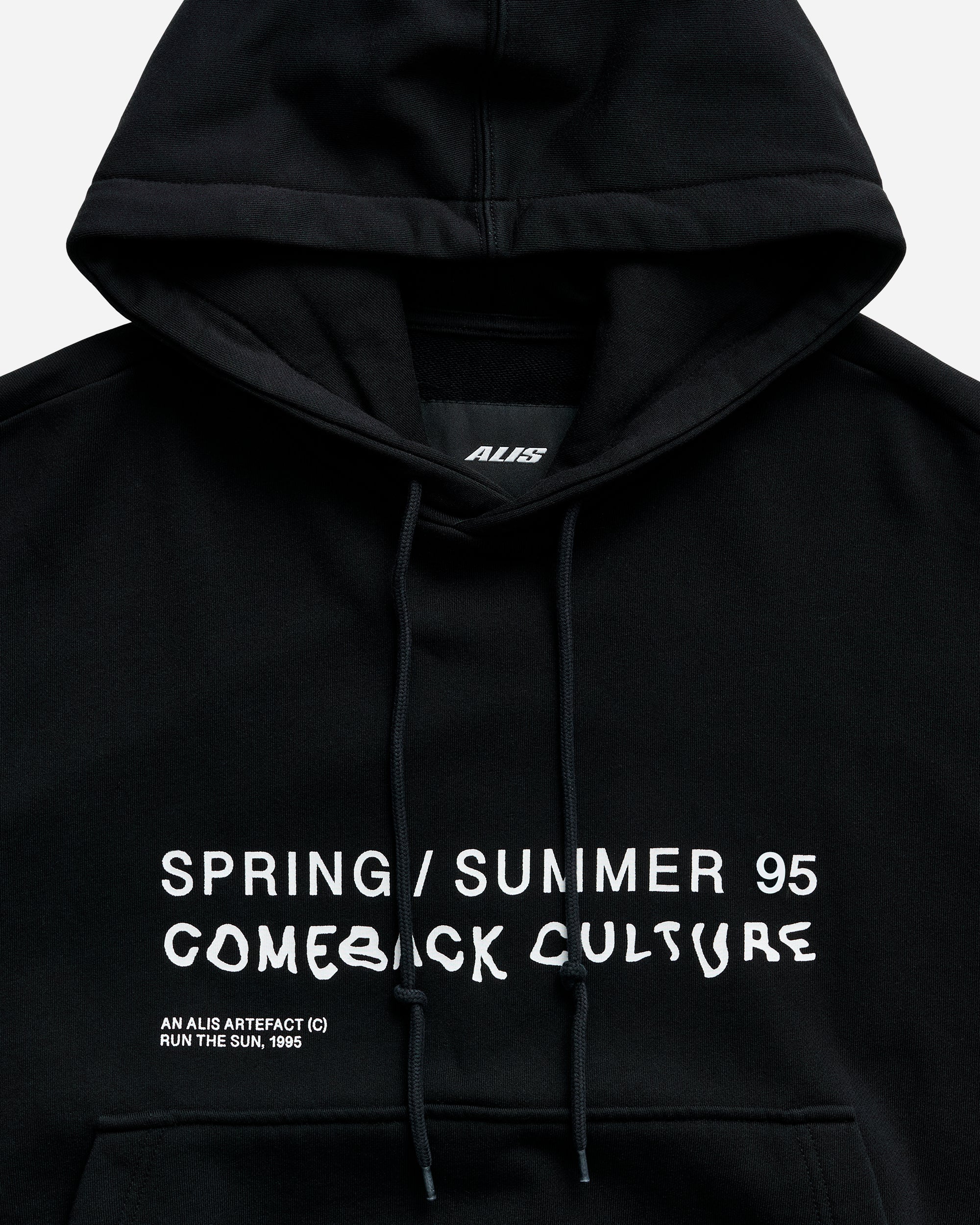 ALIS Malto Cropped Hoodie Solid Black 20-01