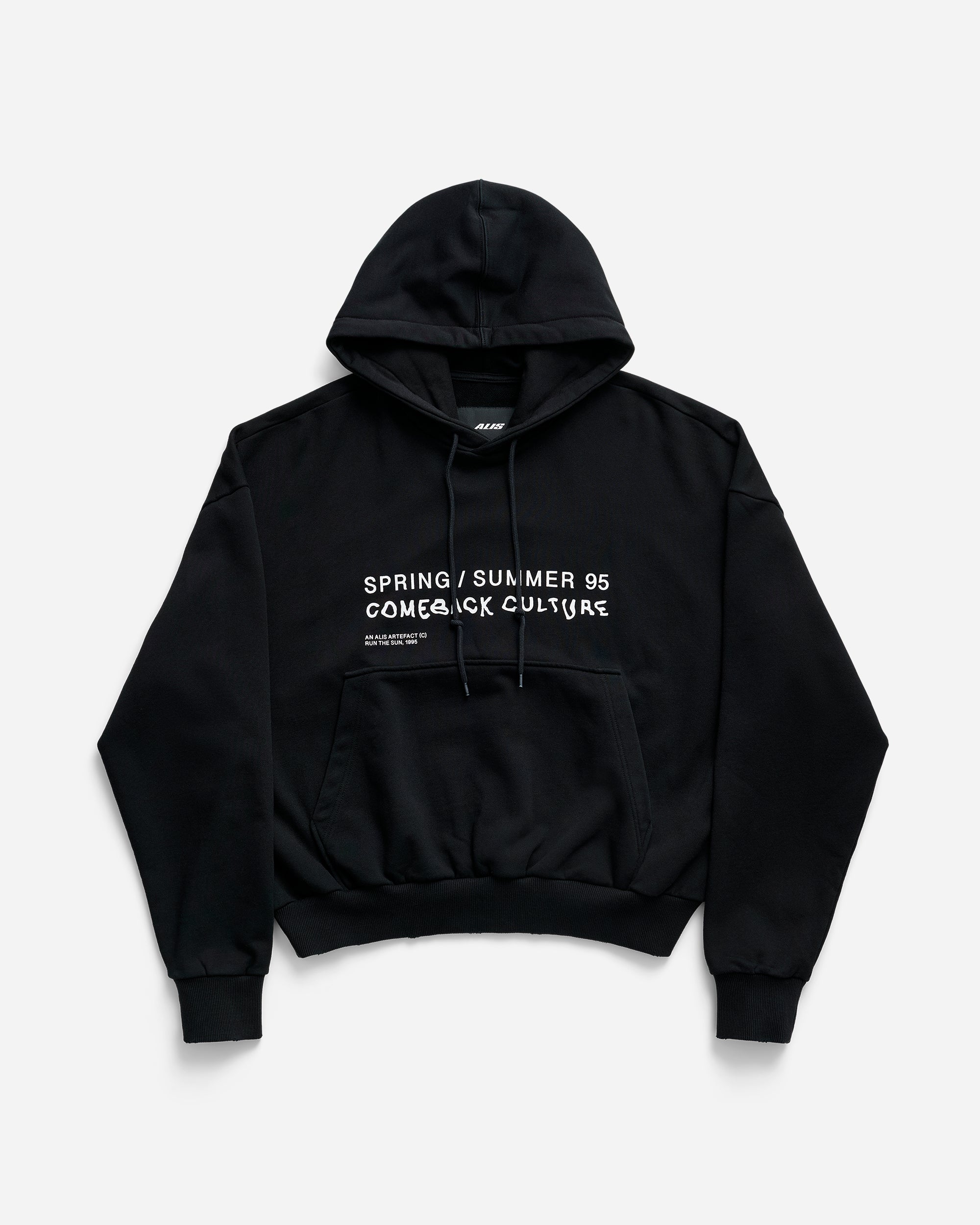 ALIS Malto Cropped Hoodie Solid Black 20-01