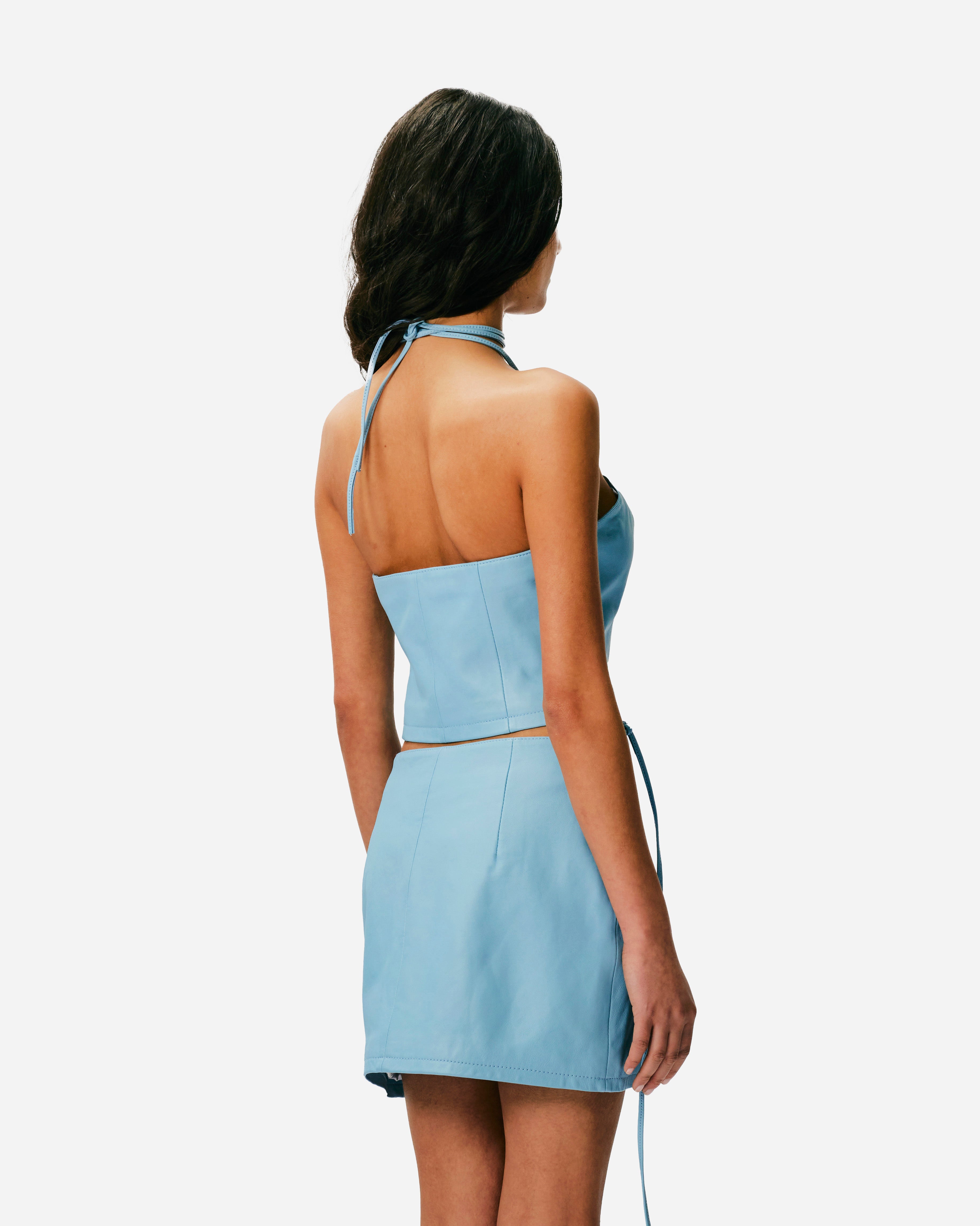 Oval Square Kicky Leather Top Clear Sky 20698-5027