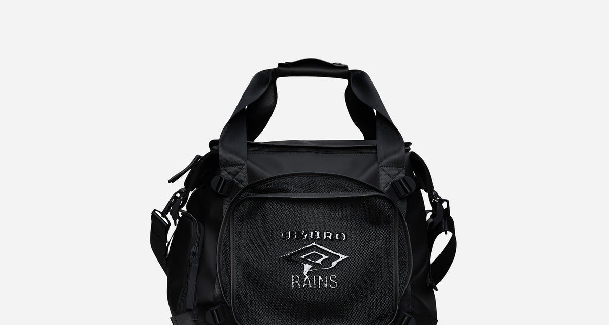 duffle bag alternate color black waterproof duffle bag rains Rains | Rains x Umbro Transfer Duffel Bag