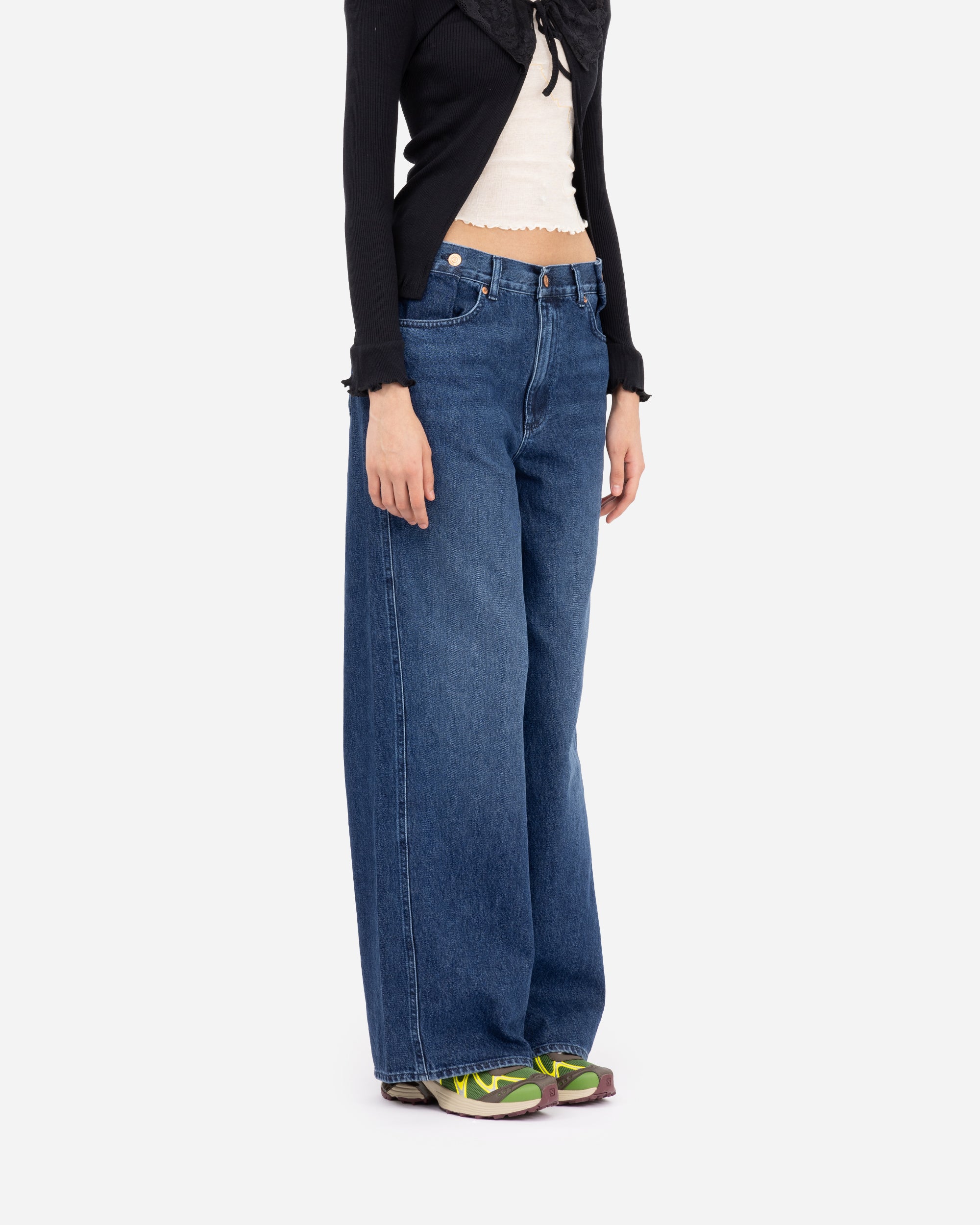 Oval Square Stereo Jeans Middle Blue 20857-5029