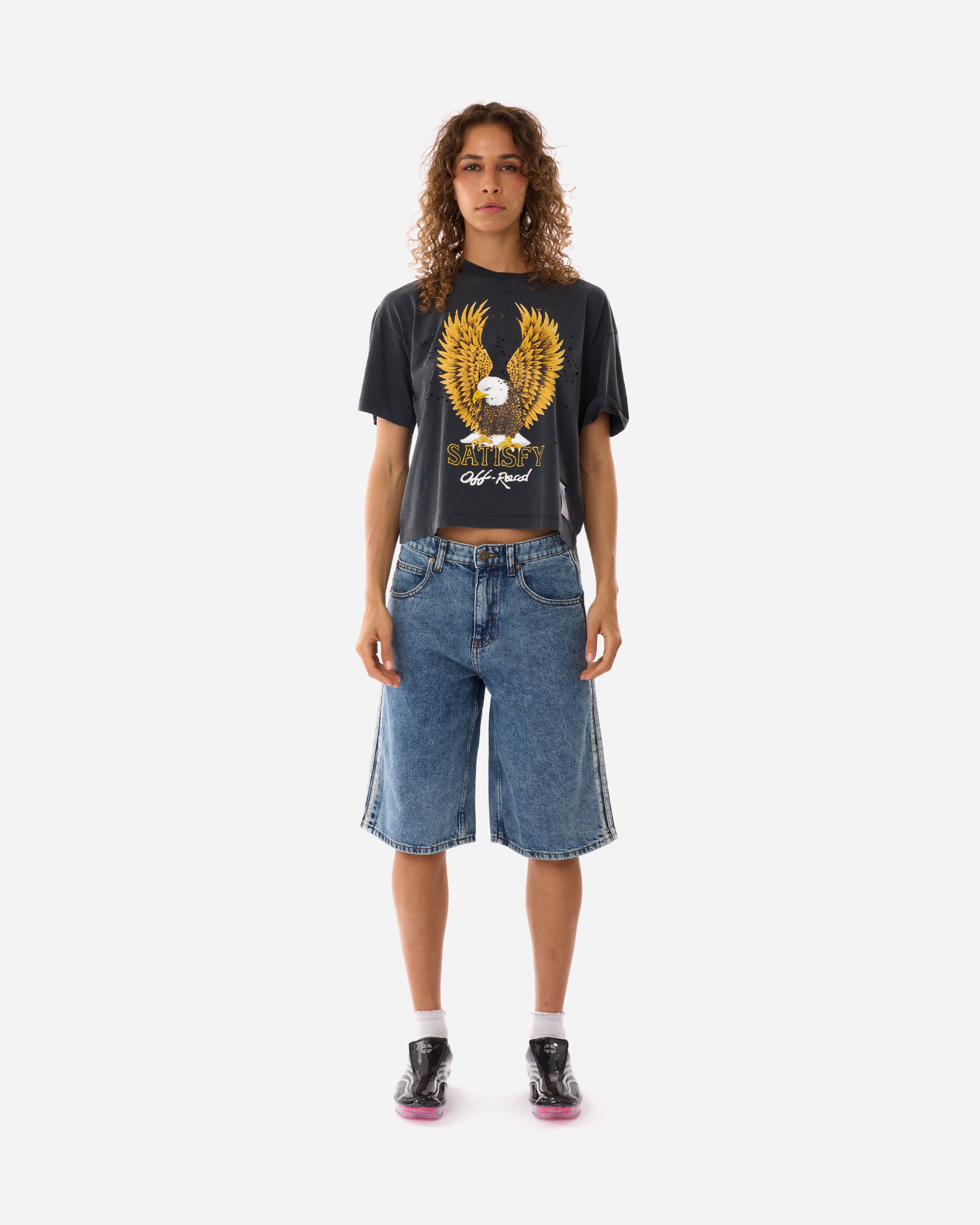 Satisfy MothTech T-Shirt Aged Black 21002-00A19