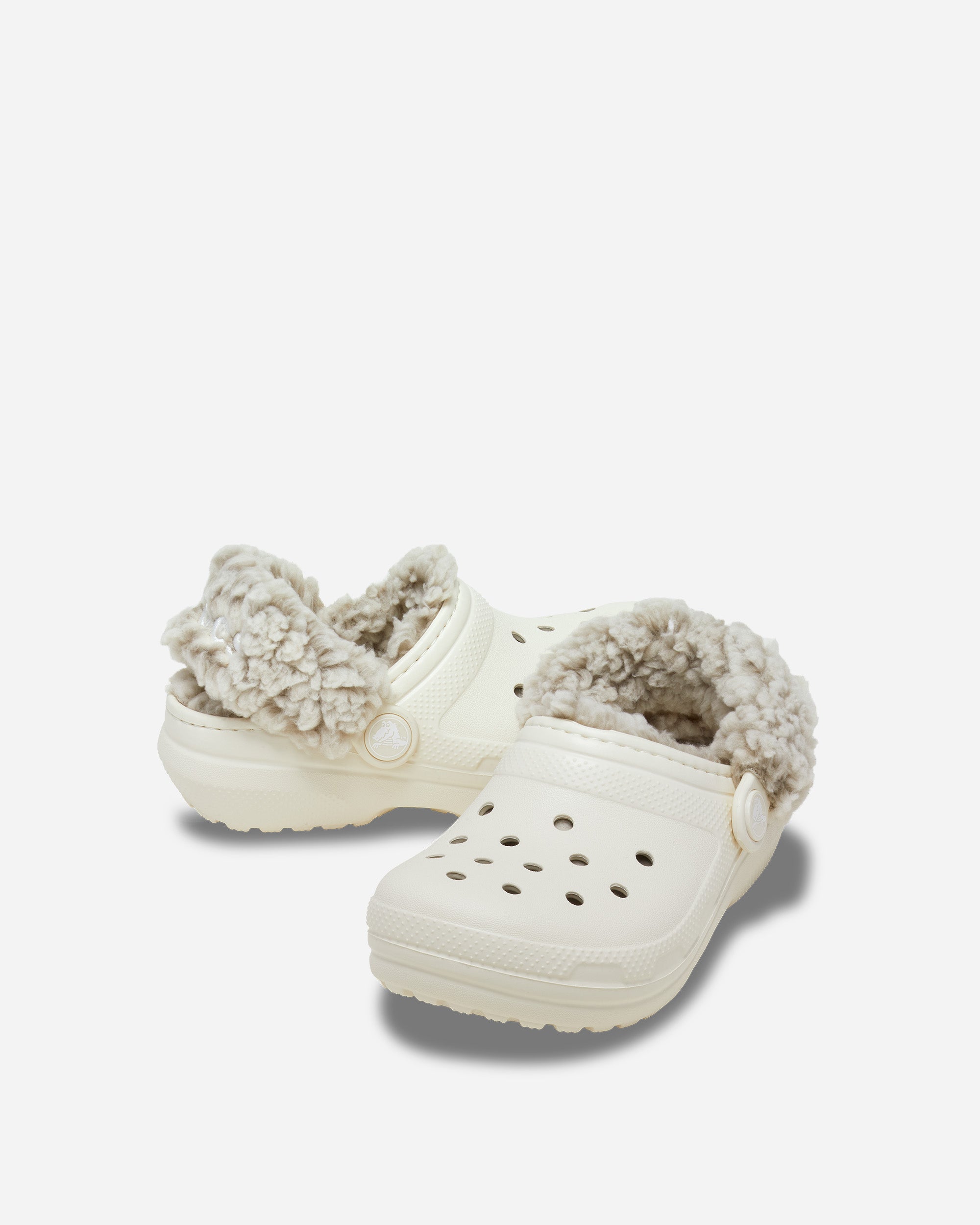 Crocs Classic Fleece Lined Clog (Preschool) Summit White 212856-2MD