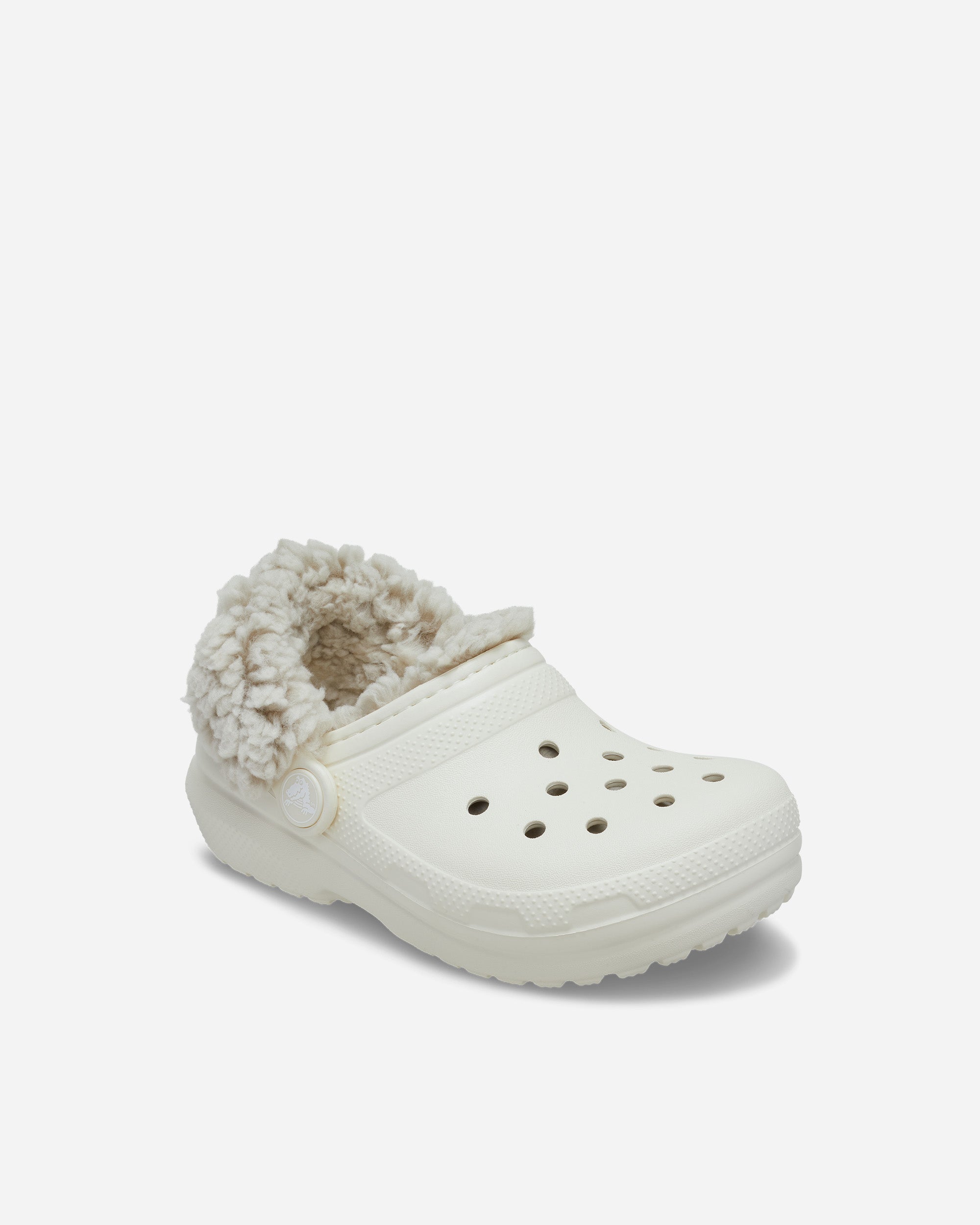Crocs Classic Fleece Lined Clog (Preschool) Summit White 212856-2MD