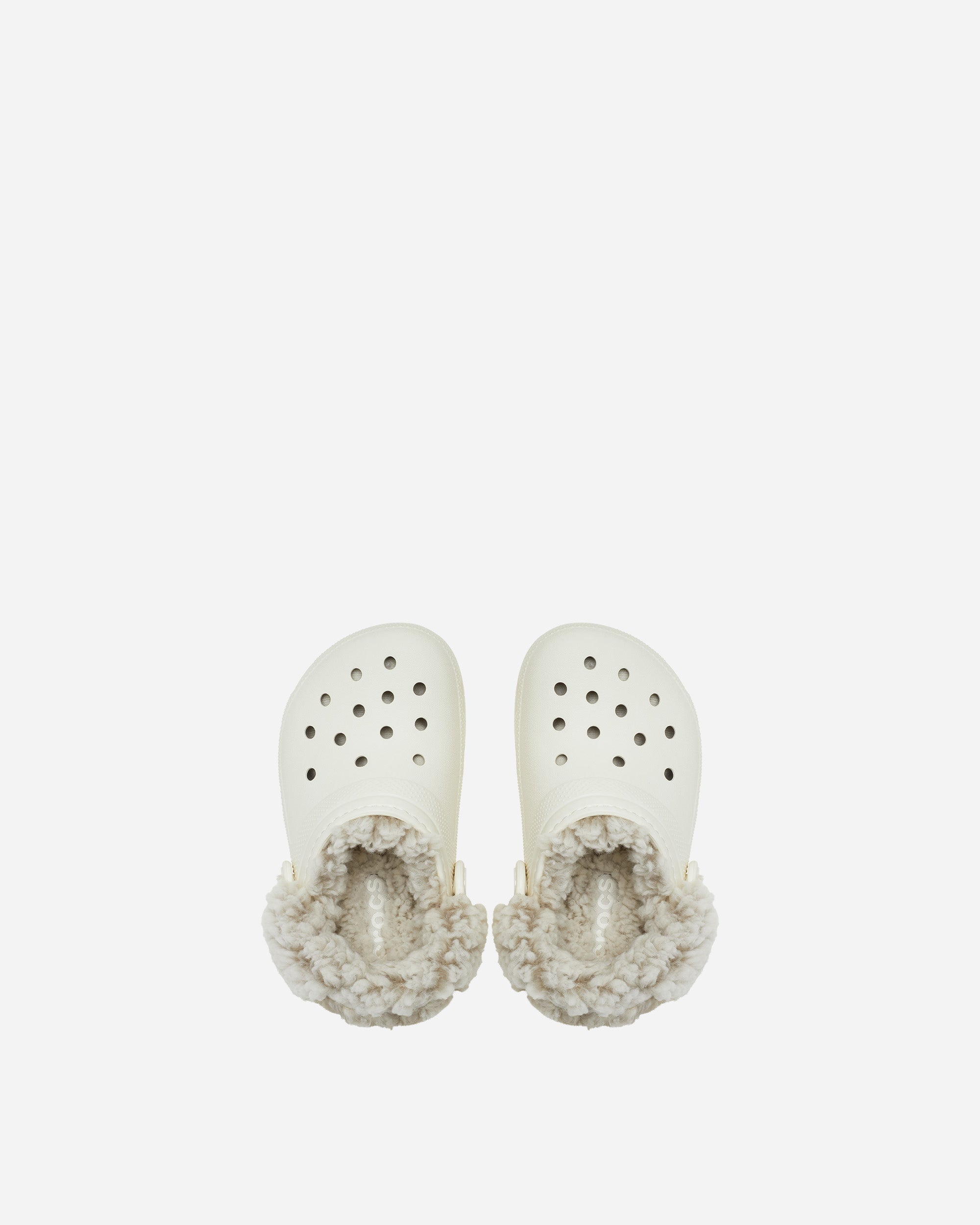 Crocs Classic Fleece Lined Clog (Toddler) Summit White 212857-2MD