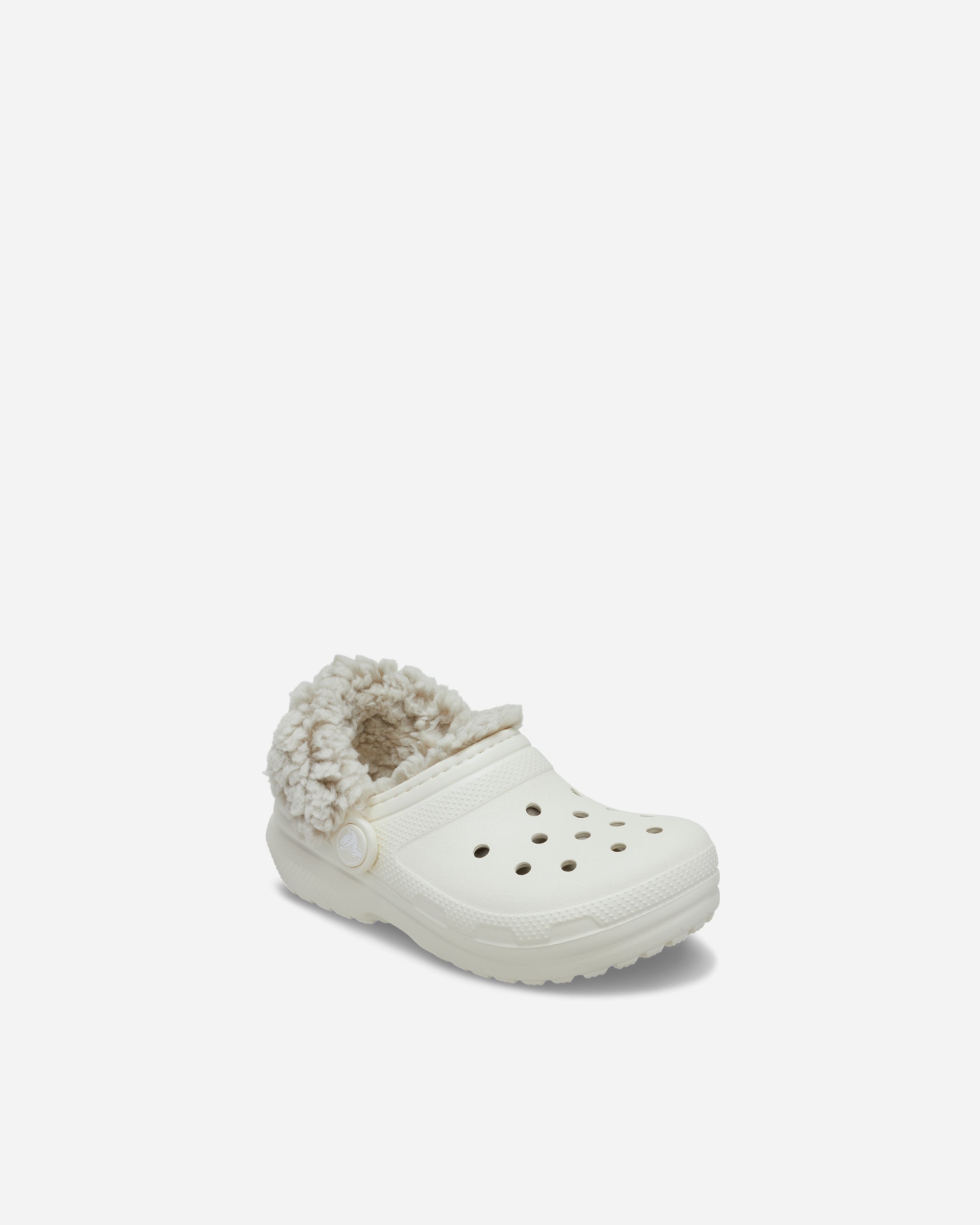 Crocs Classic Fleece Lined Clog (Toddler) Summit White 212857-2MD