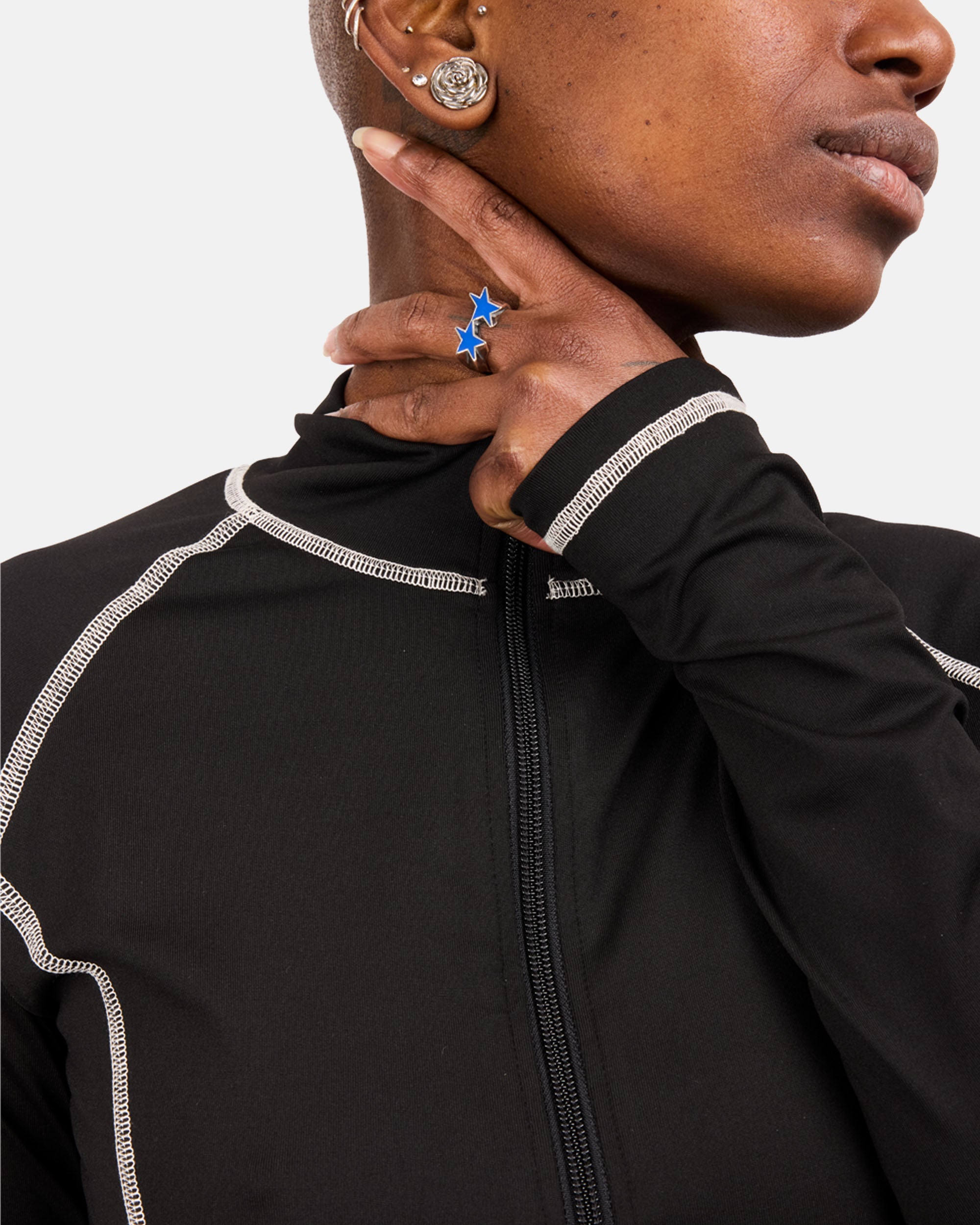 TwoJeys Icon Blue Enameled Single Ring Silver plated 215401001