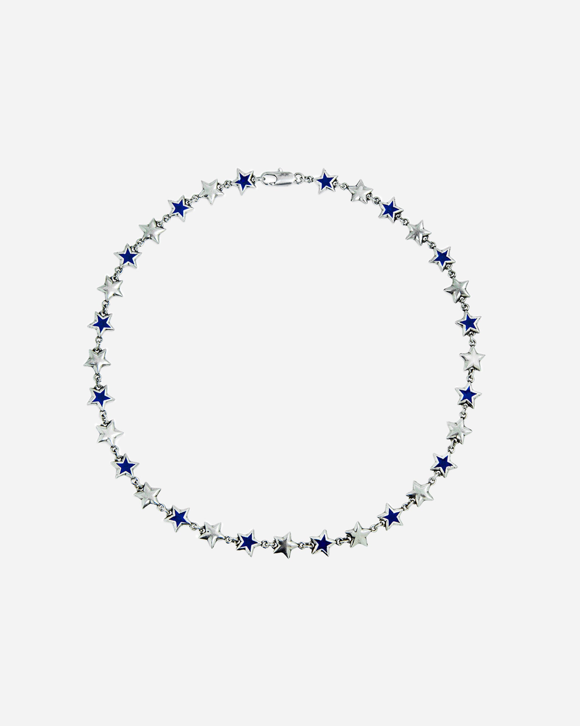 TwoJeys Blue Enameled Stars Necklace SILVER 219601001