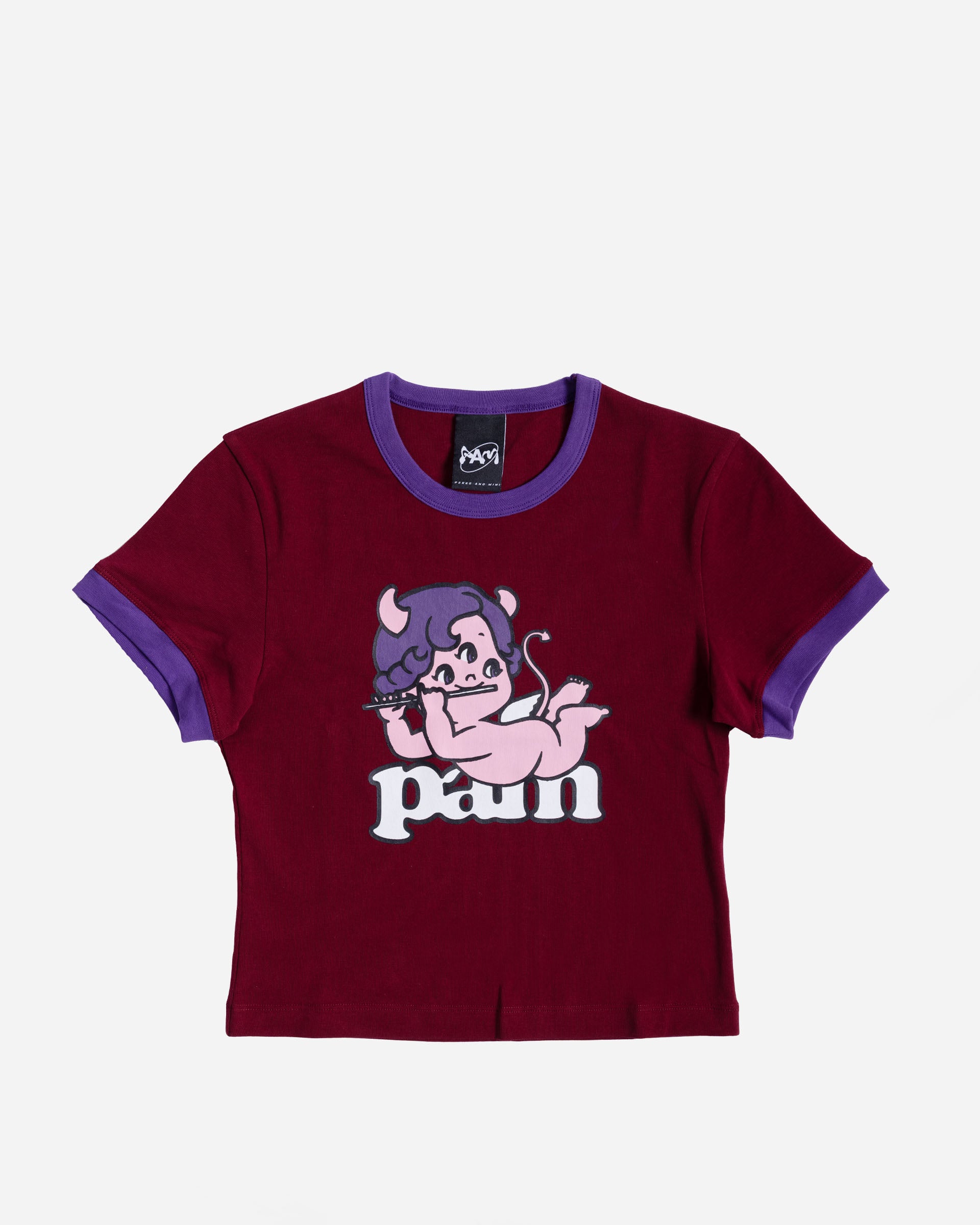 P.A.M. (Perks & Mini) Lil' Devil Baby T-shirt BURGUNDY 2204/B-BRG