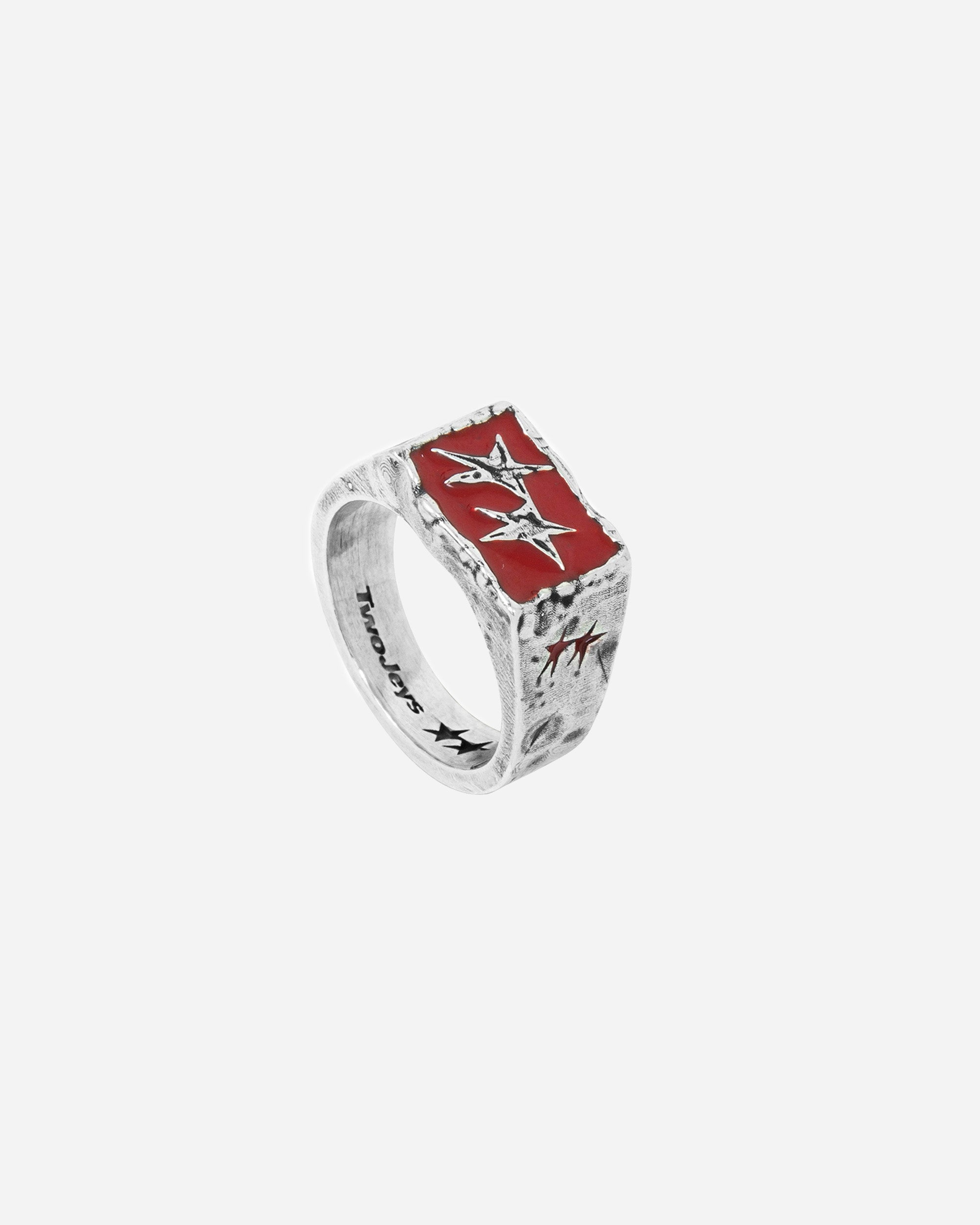 TwoJeys Ignorant Icon Ring Red SILVER 302226600