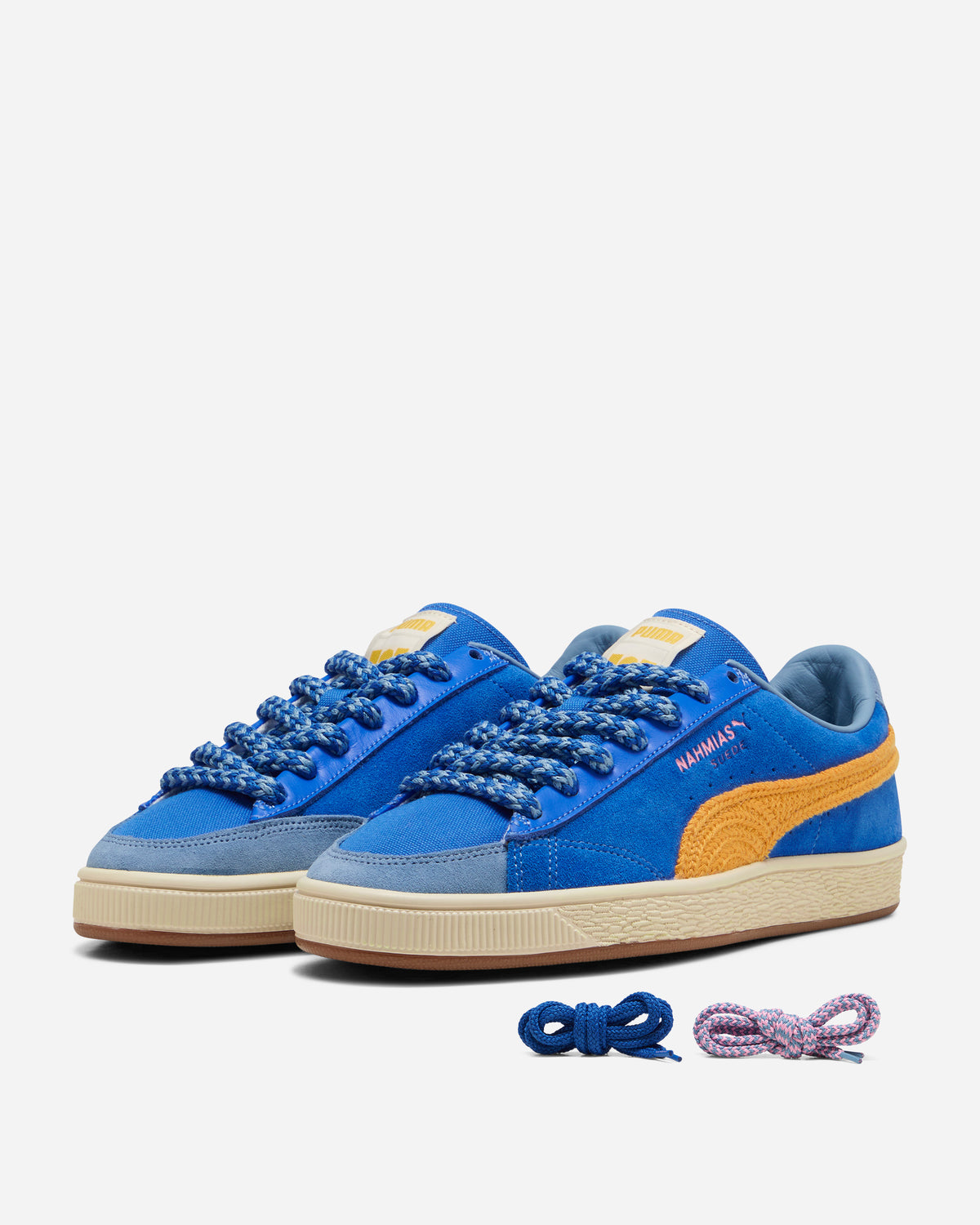 Puma Puma x Nahmias Suede Crochet SB Bluemazing-Yellow Sizzle 41152202