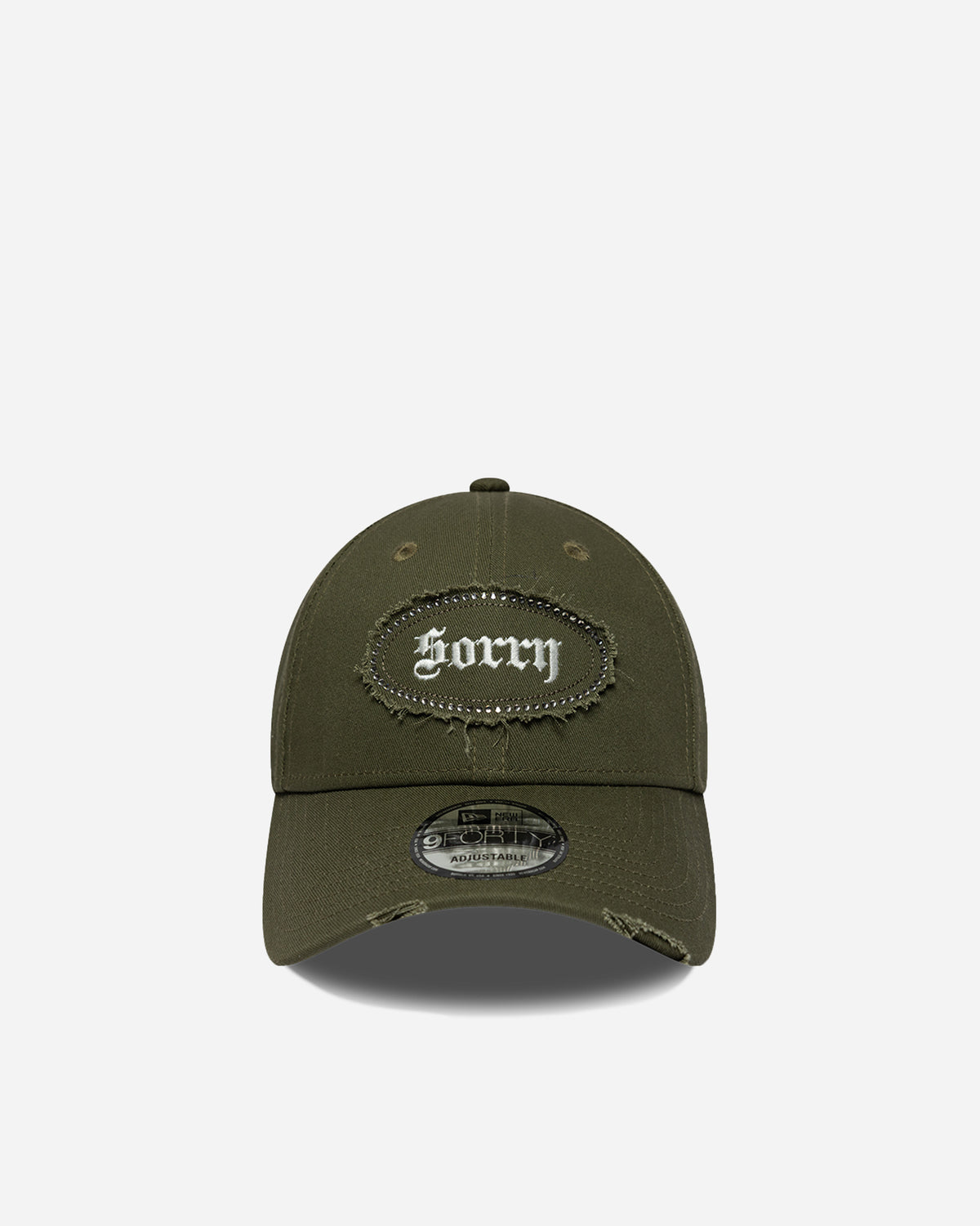 New Era Gem Patch Distress 9FORTY GREEN MED 60960242