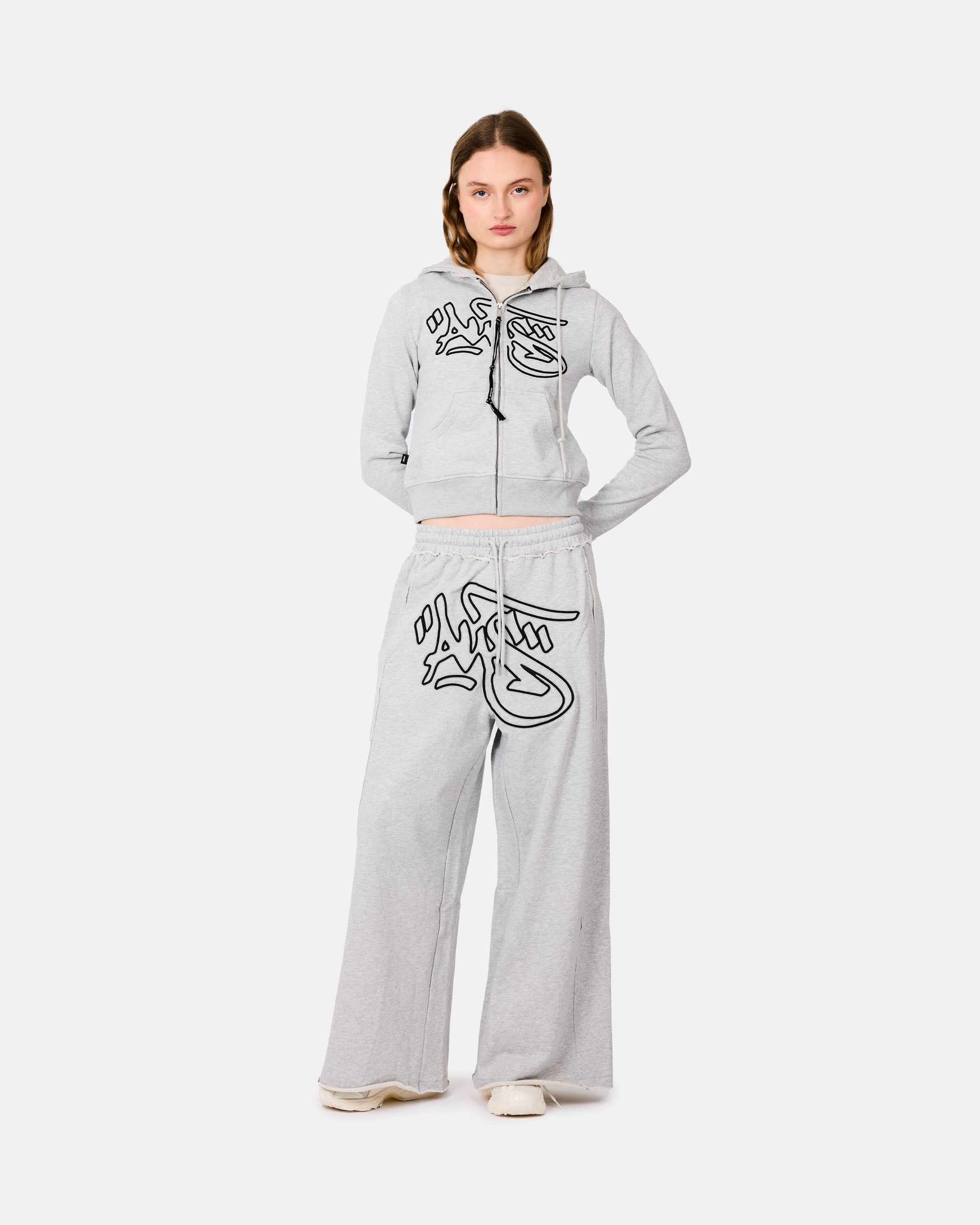 ALIS Lauren Tight Fit Hoodie Grey Melange 63-03