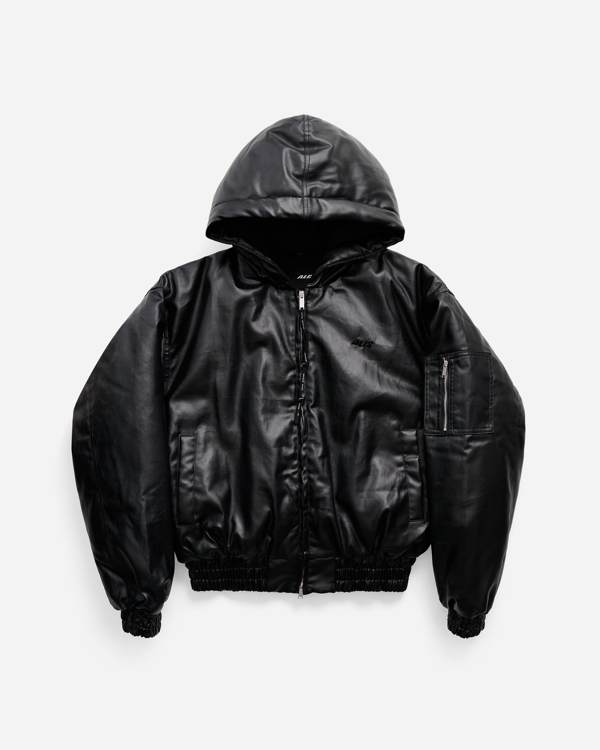 ALIS Hoiy Oversized Bomber Jacket Glossy Black 66-09
