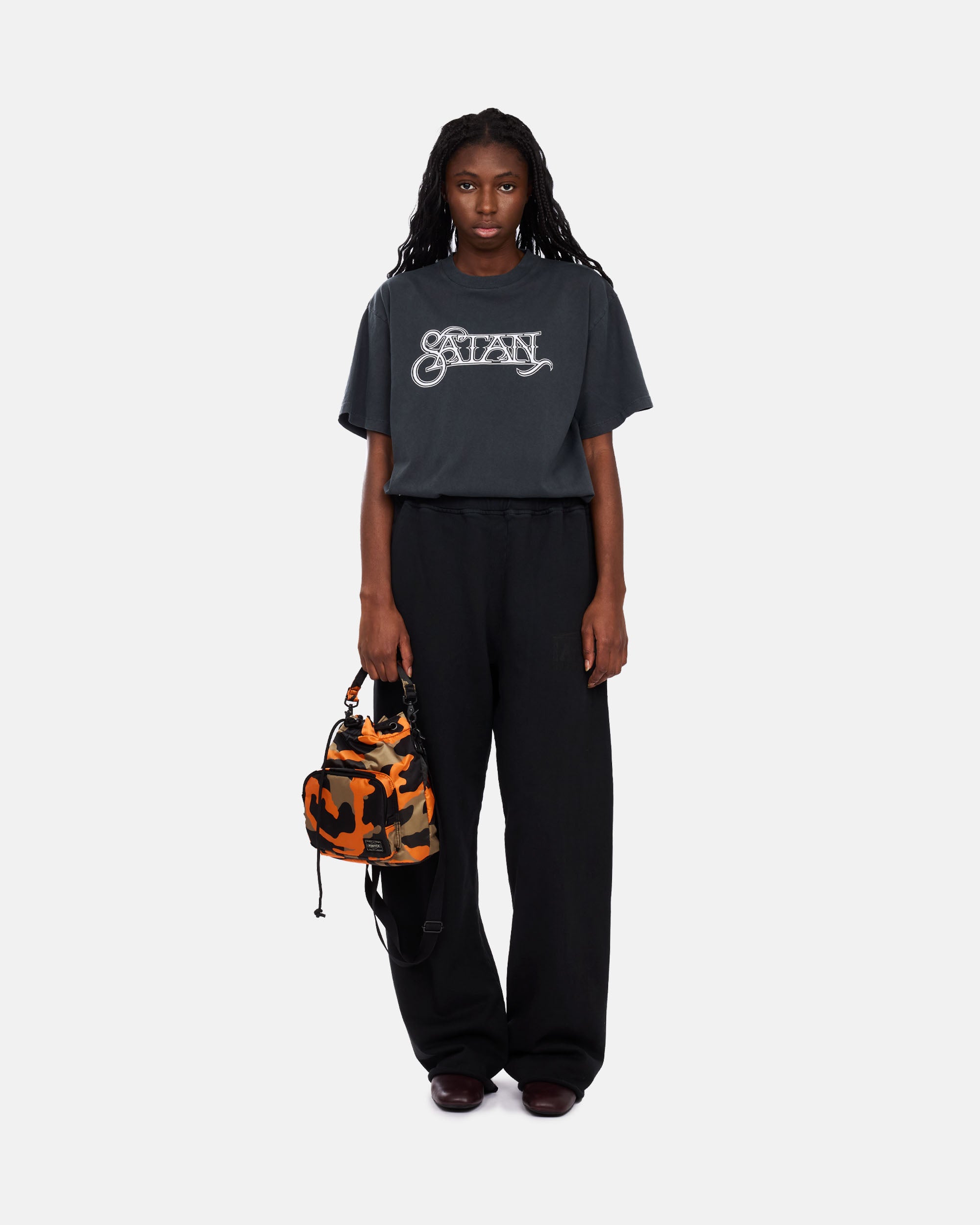 ARIES Premium Faded Temple Straight Sweatpant Black AR3000404