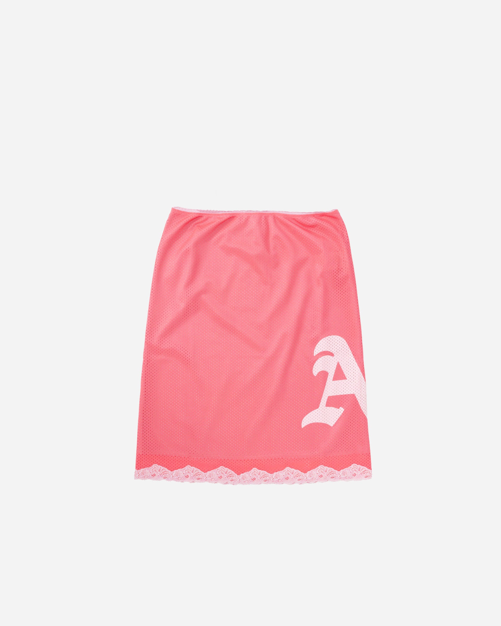 ARIES Gothic Lace Airtex Midi Skirt Hot Pink AR3280005