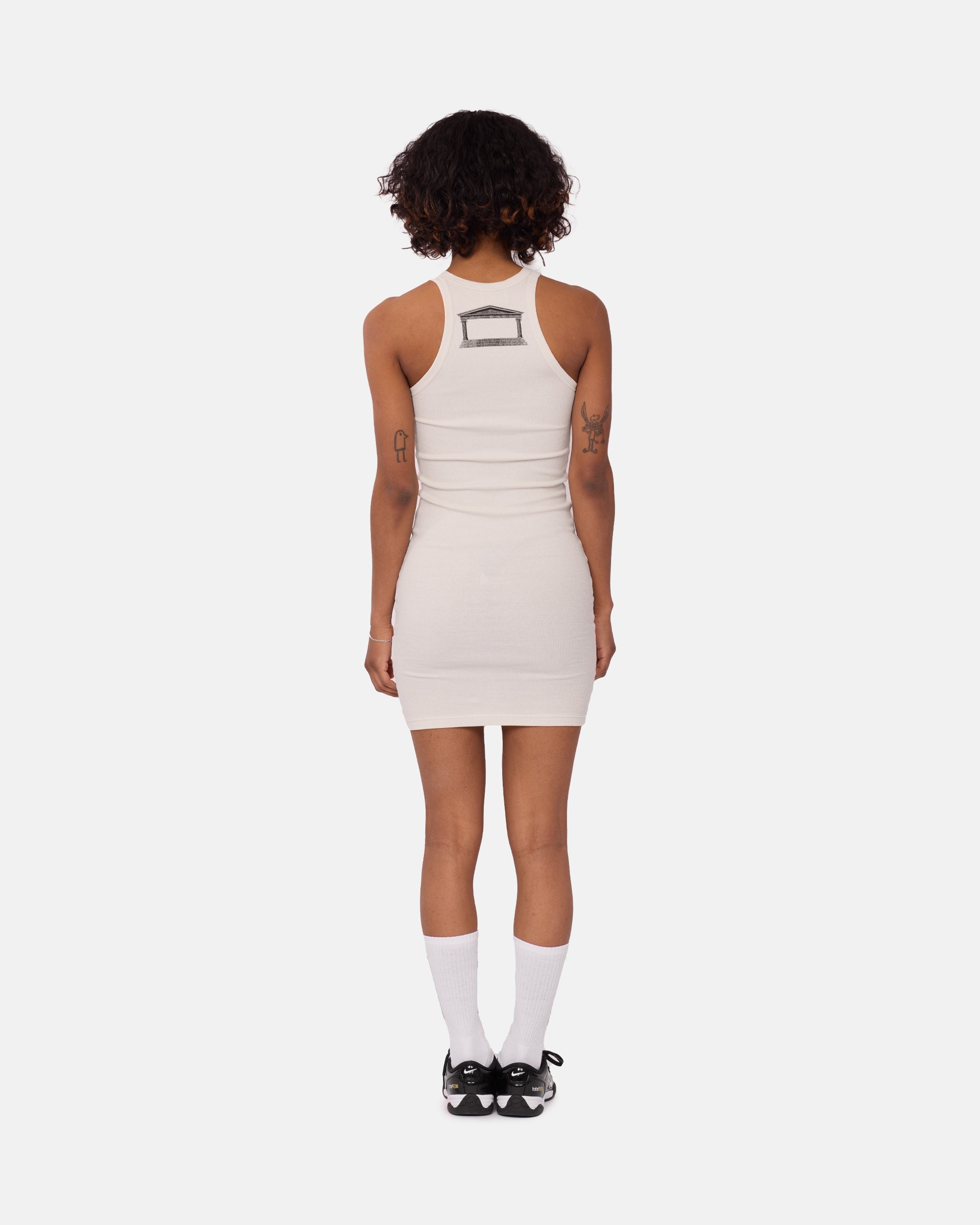 ARIES Barbed Peace Lightweight Vest Dress Alabaster AR5090103