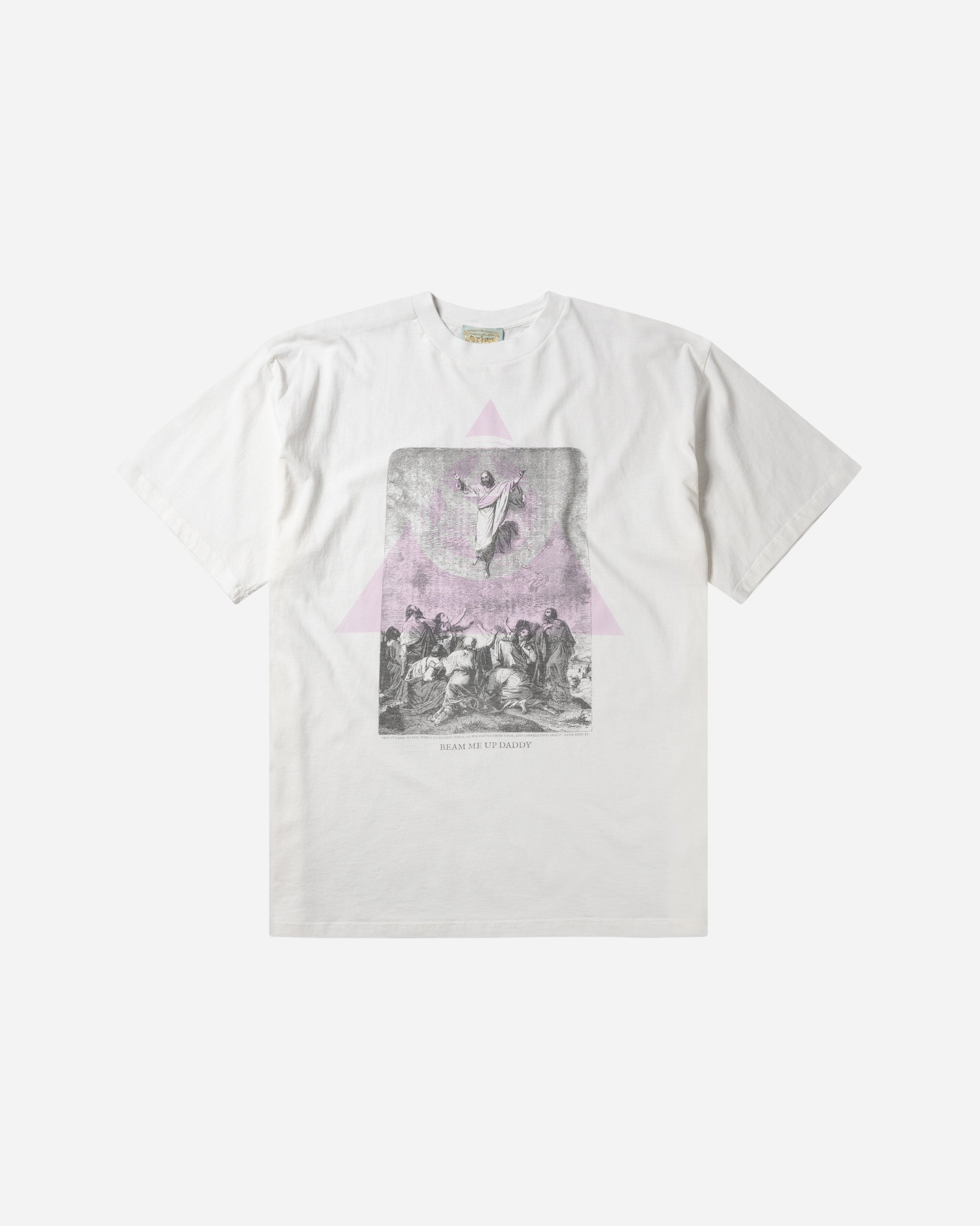 ARIES Faded Beam Me Up Daddy T-shirt Off White AR6001804