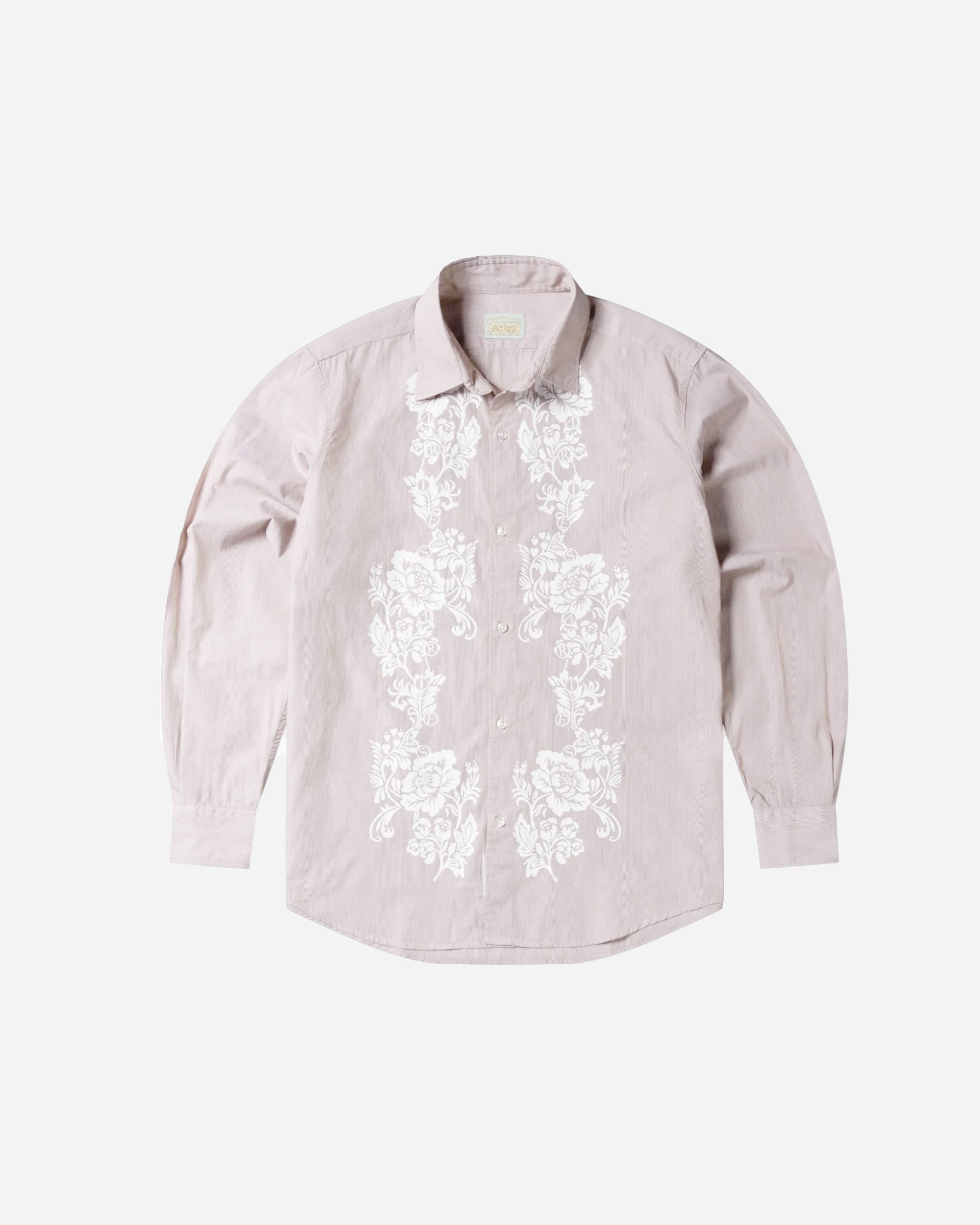 ARIES Lace Overprinted Poplin Shirt Brown AR4010203