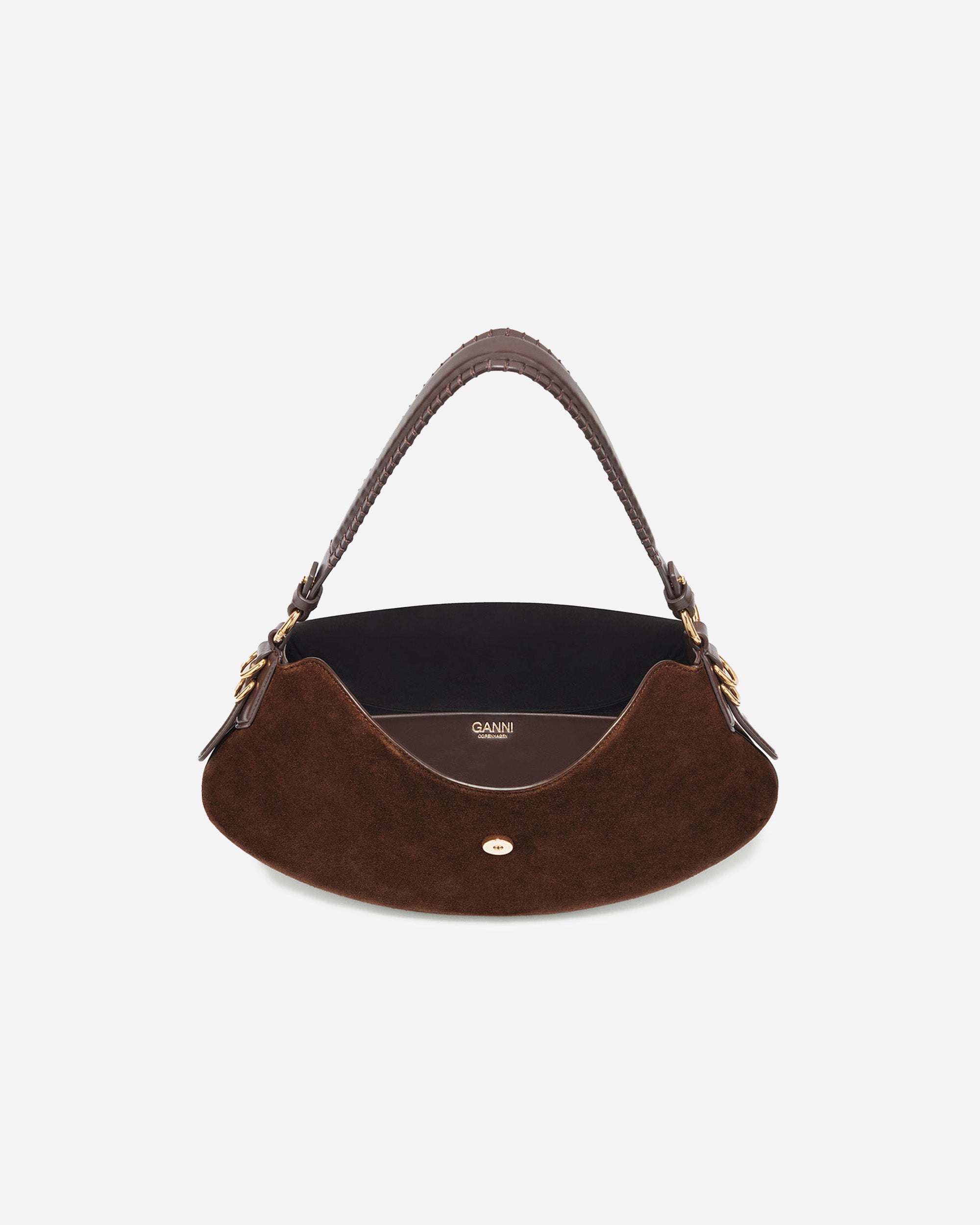 GANNI B-Kat Recycled Suede Pelinova Chicory Coffee B2070052-979