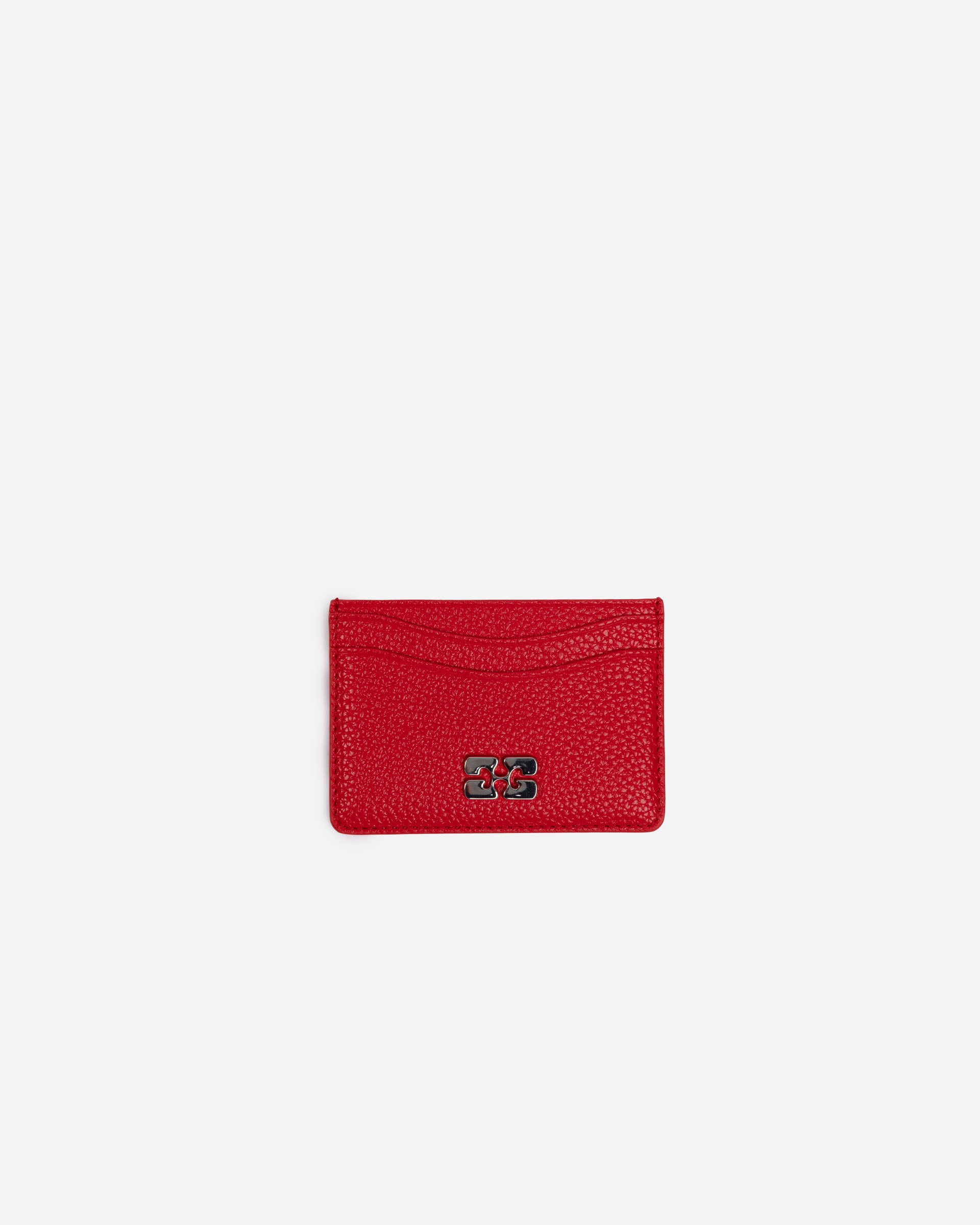 GANNI Bou Card Holder Grained Goji Berry B3010246