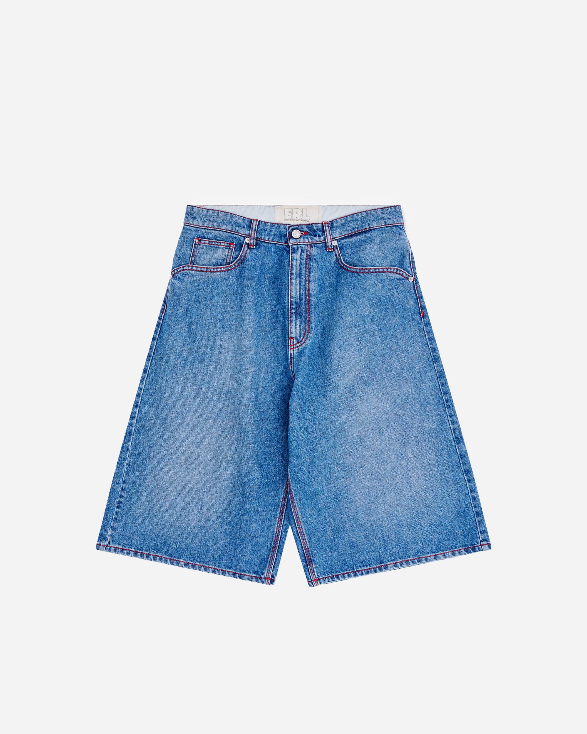 ERL Denim Indiana Skate Shorts DIRTY BLUE ERL10P014-1