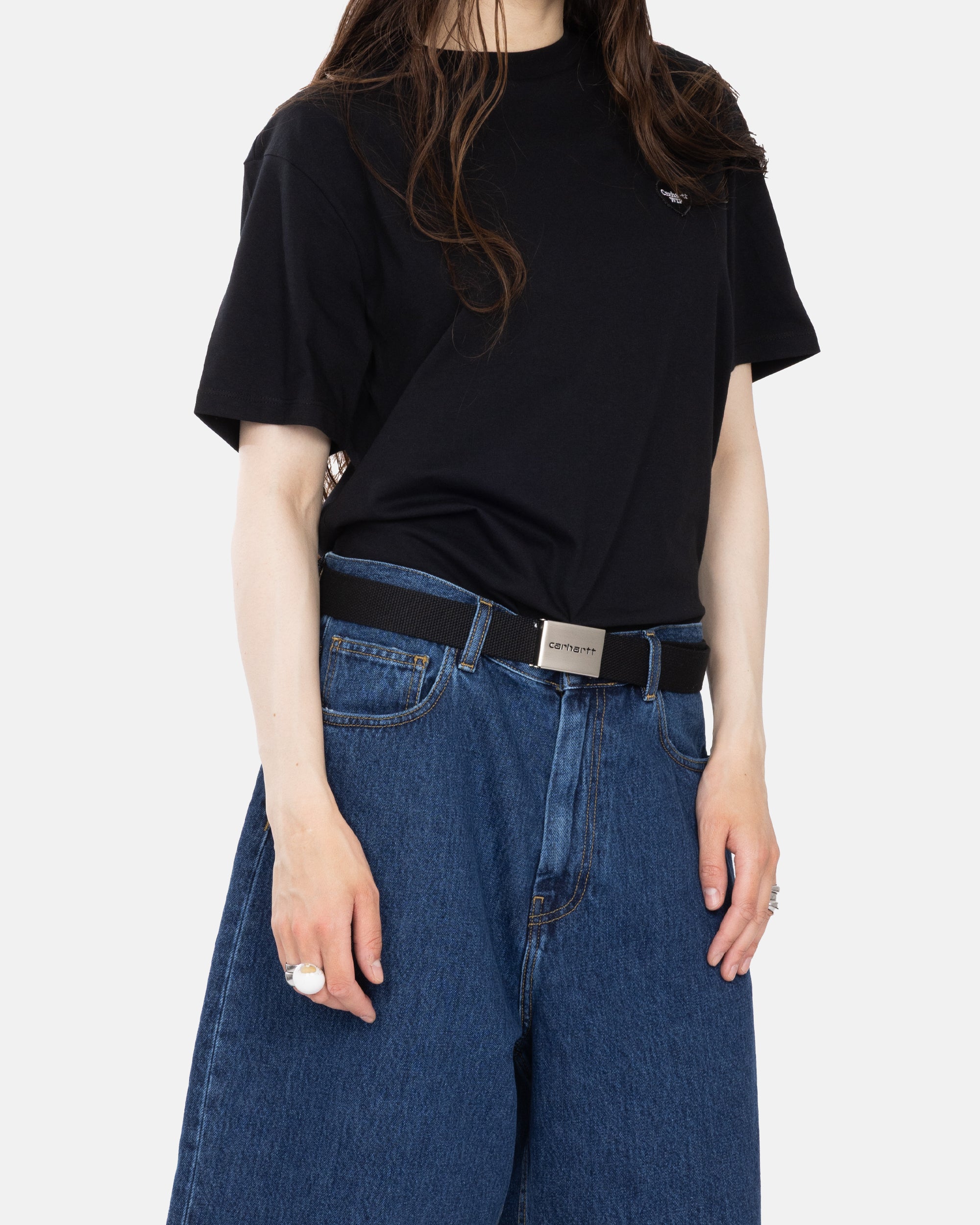 Carhartt WIP Clip Belt Chrome Black I019176-89XX