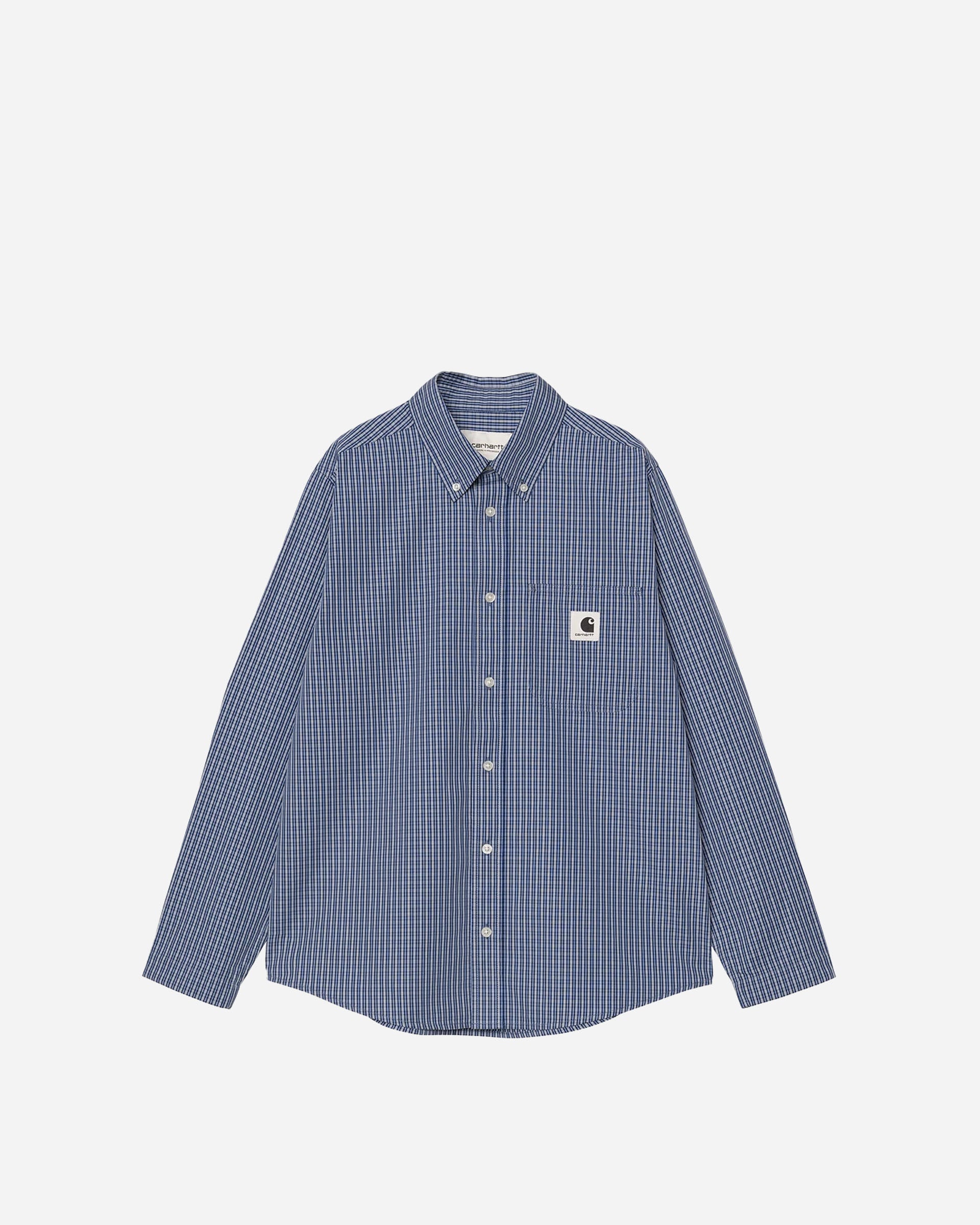Carhartt WIP Long Sleeve Groff Shirt Groff Check, Blue I036234-3JL.XX