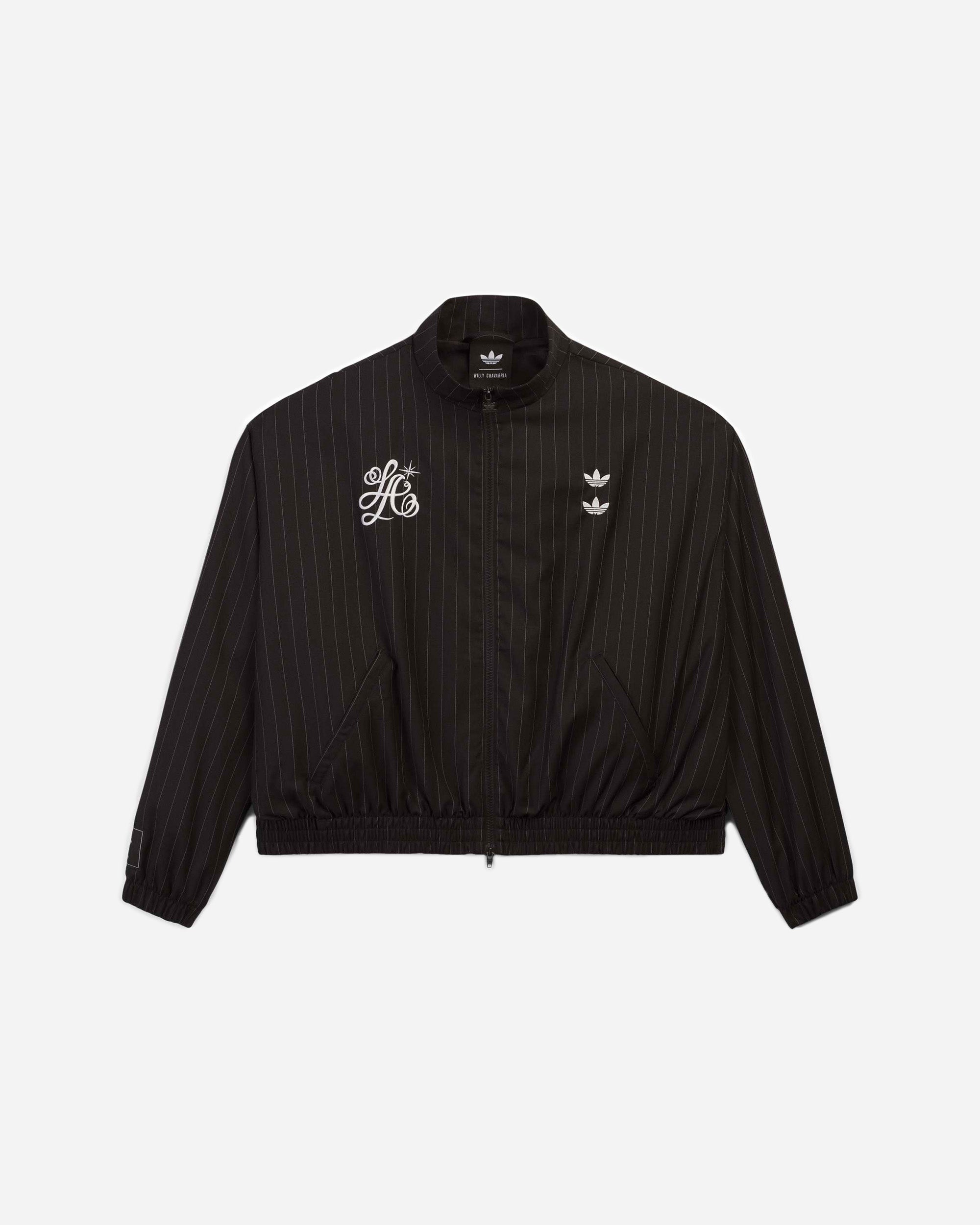 adidas Originals Chavarria Pinstripe Track Jacket BLACK/WHITE KR8696