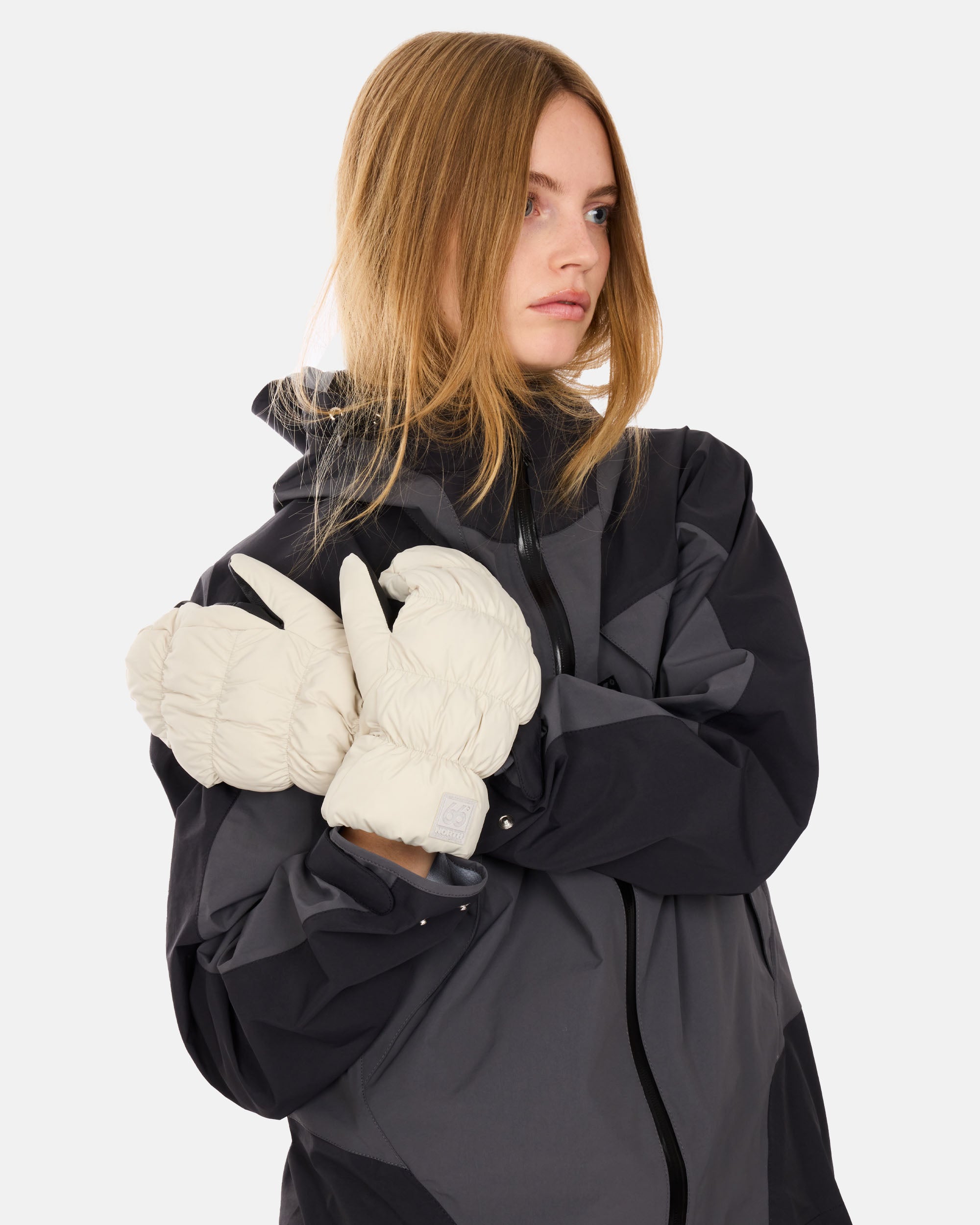 66°North Dyngja Down Mittens Dark Stone L81445-B120