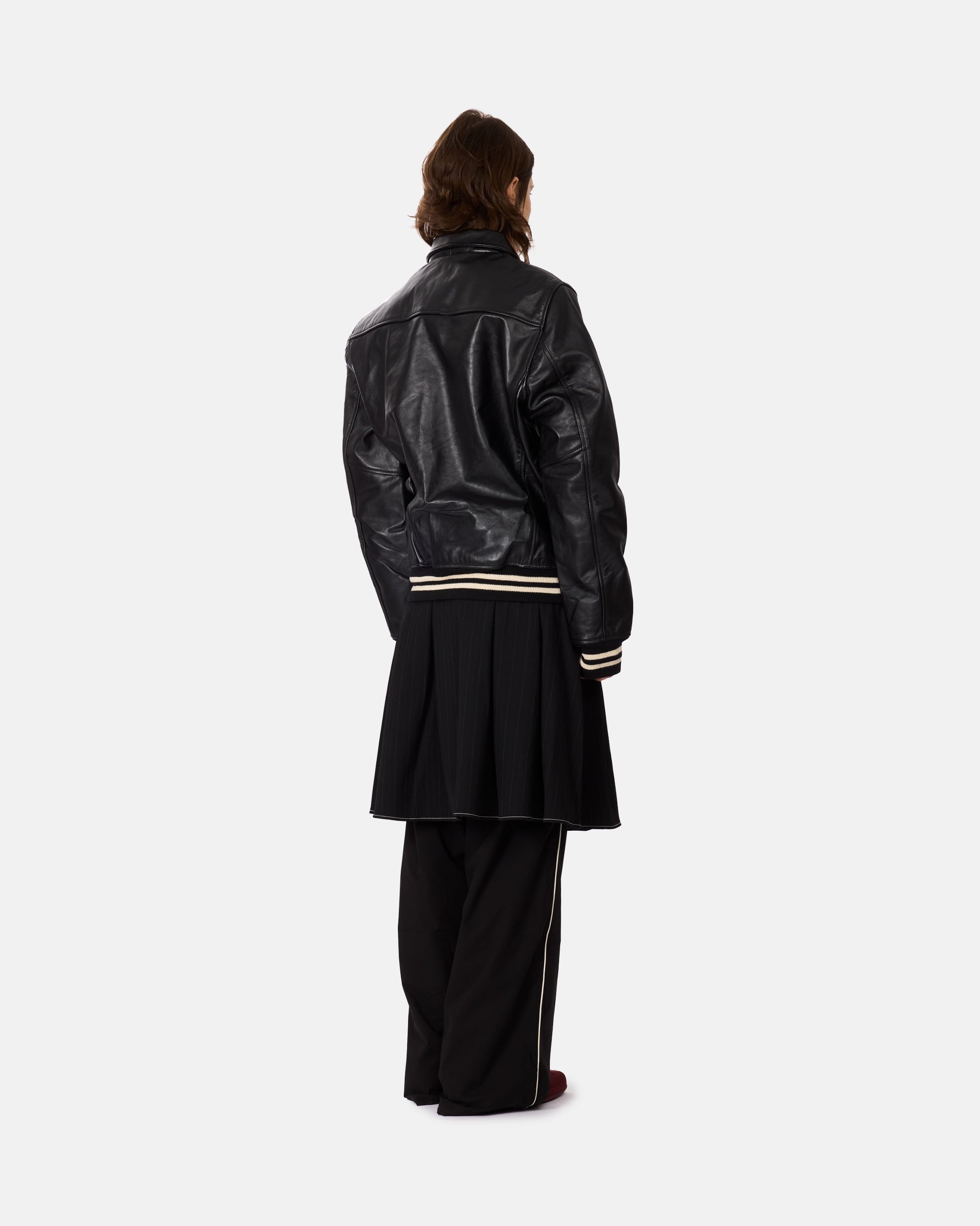 Schott Blouson Cuir BLACK LC5100RIBSTP-BLACK