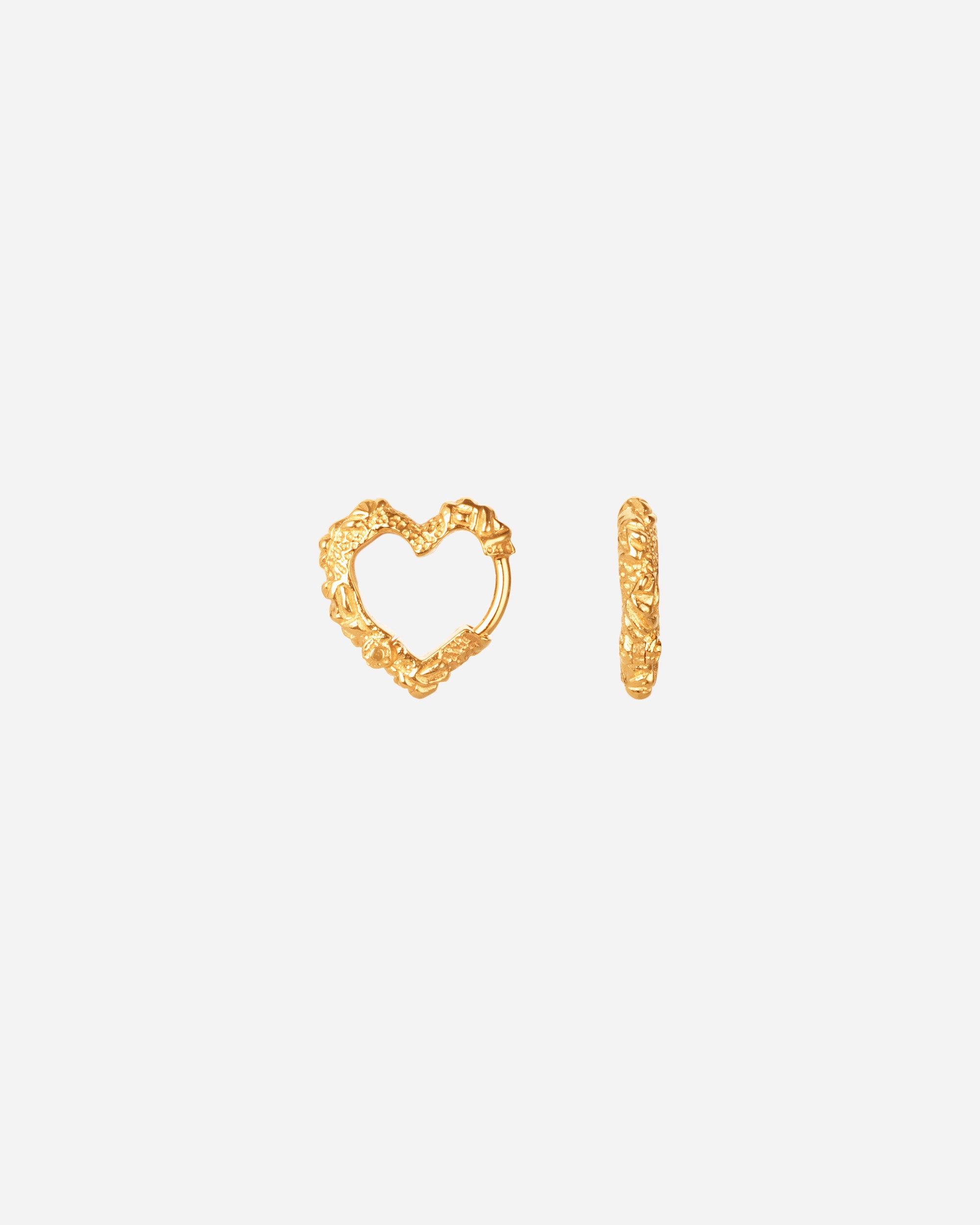 Camille Brinch Mini Heart Crush Hoops Gold MINIHCRH-FG