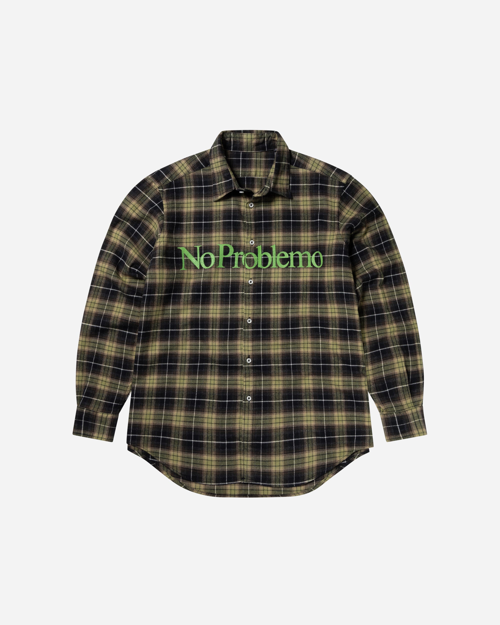 No Problemo Plaid Shirt Green NP4013004