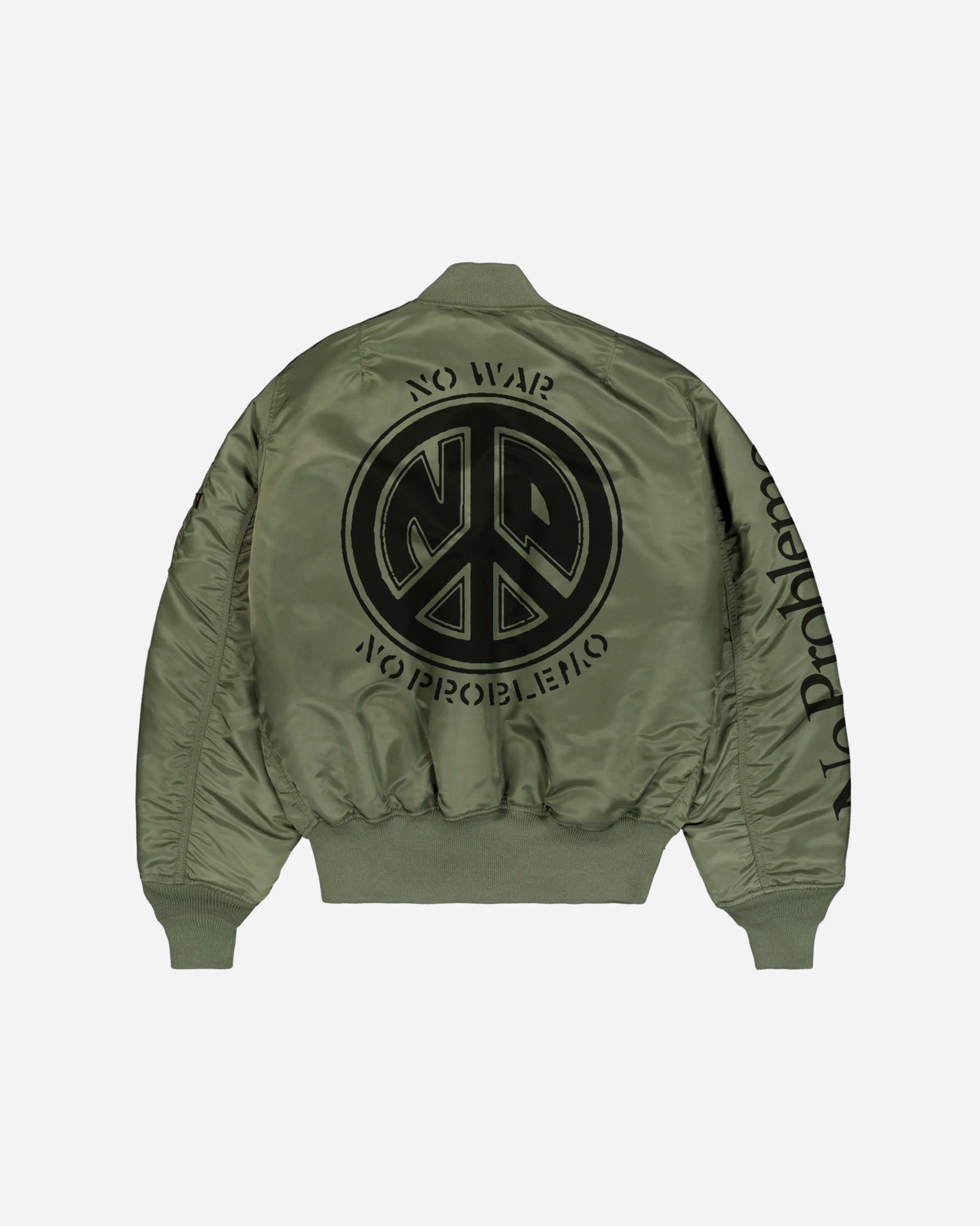 No Problemo Alpha Industries No War MA-1 Jacket Green NP7113504-GRN