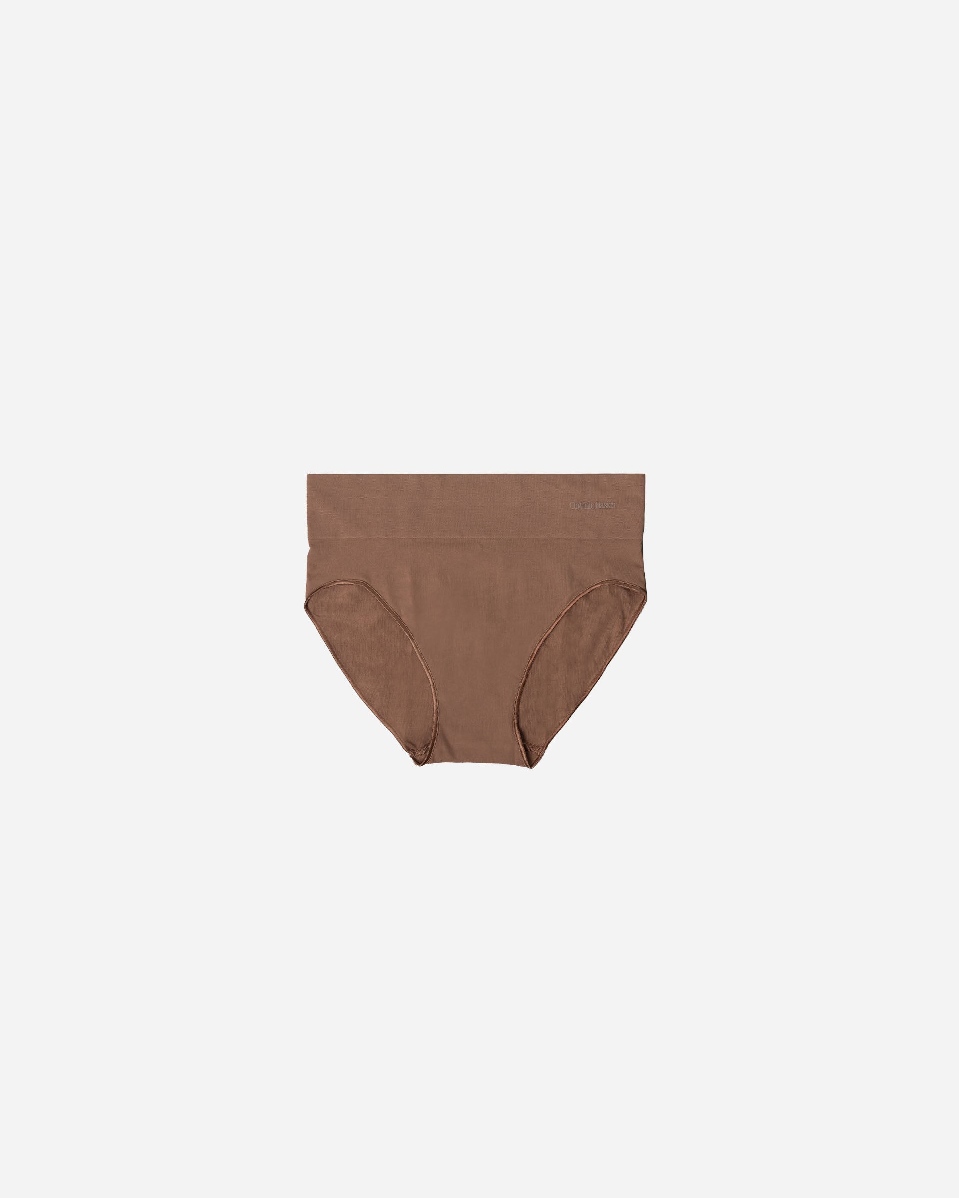 Organic Basics Smooth High-Leg Briefs Walnut OB110021-Walnut