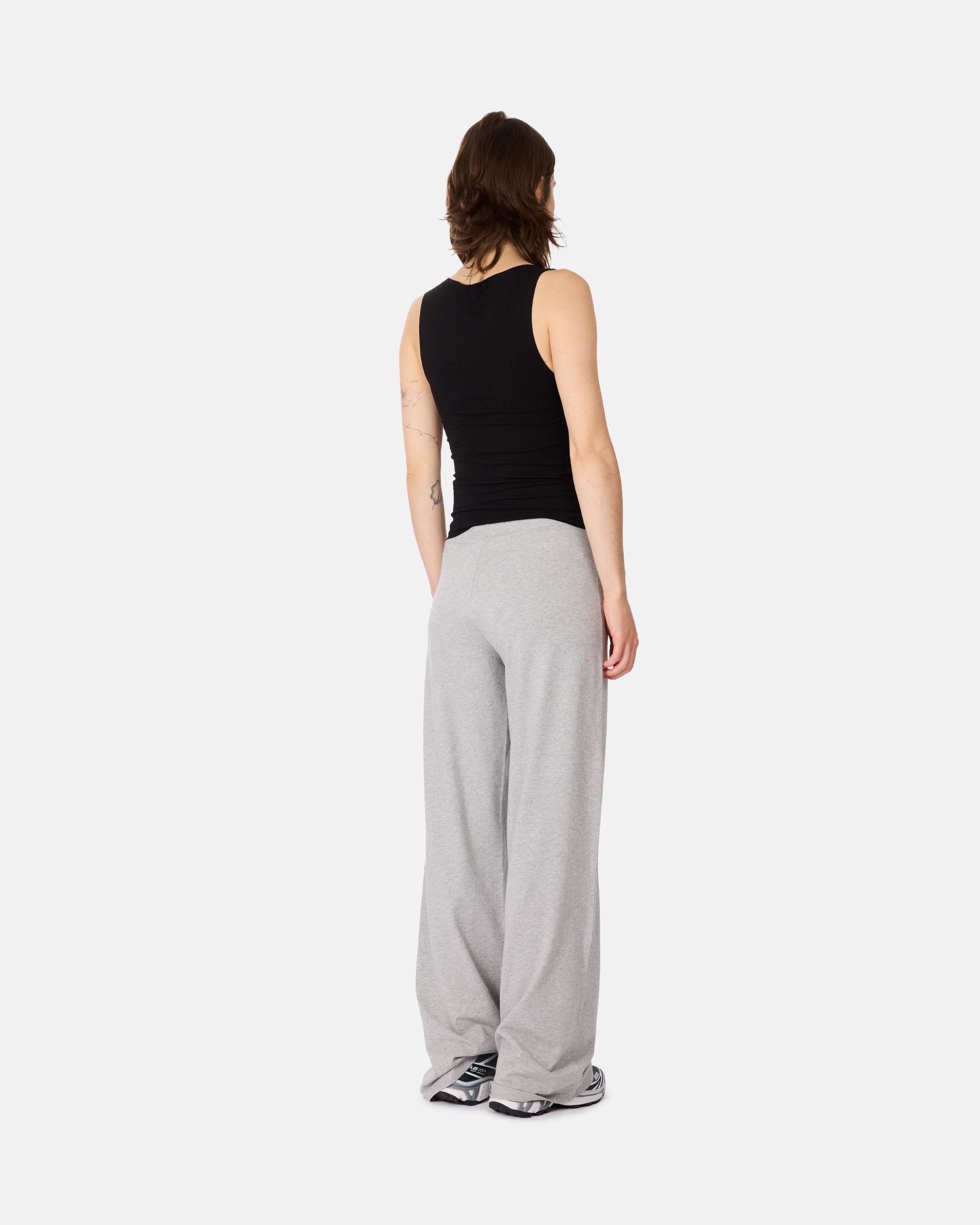 Organic Basics Everyday Straight Leg Pants Grey Melange OB420020-Grey