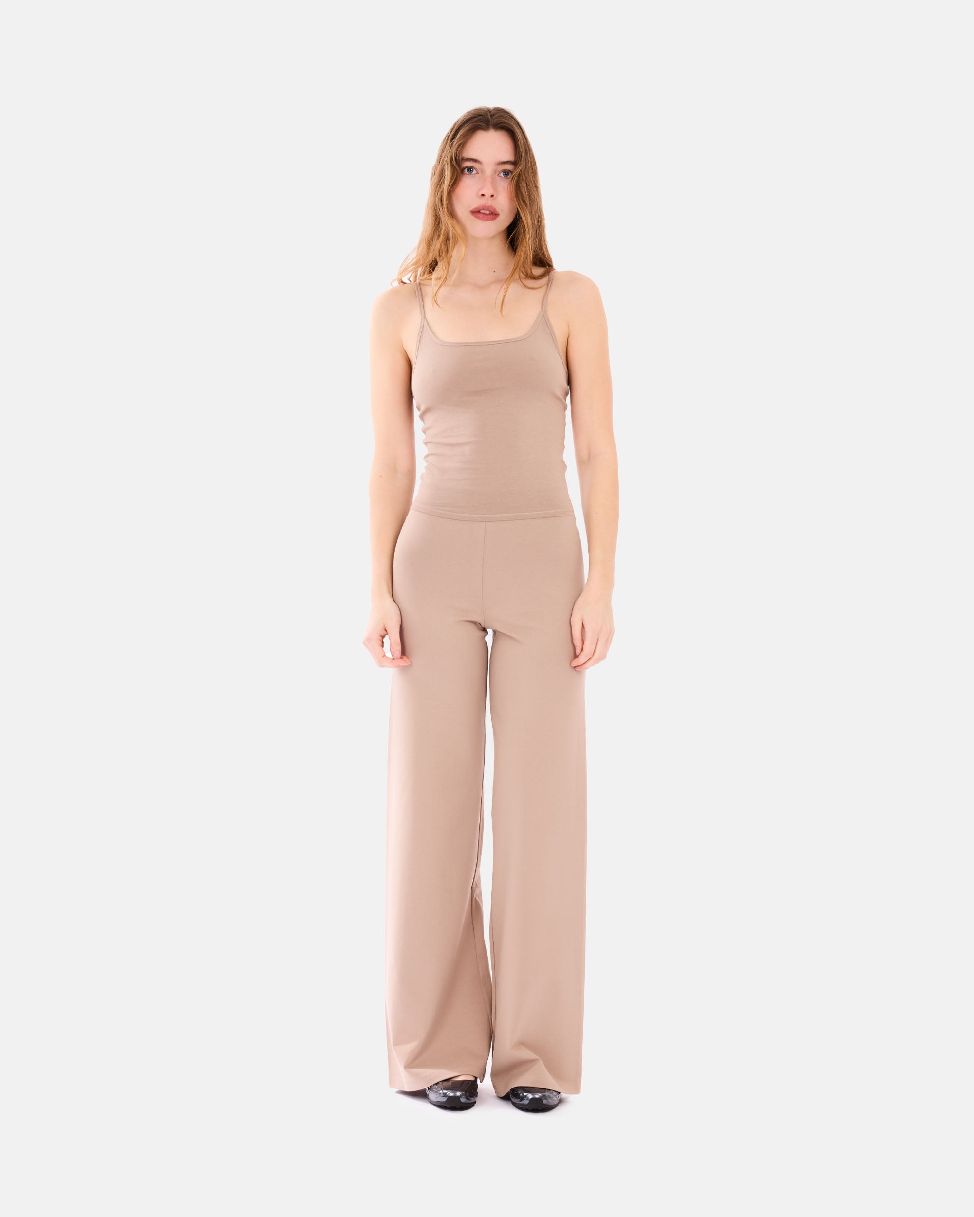 Organic Basics Core Straight Leg Pants Dune OB420033