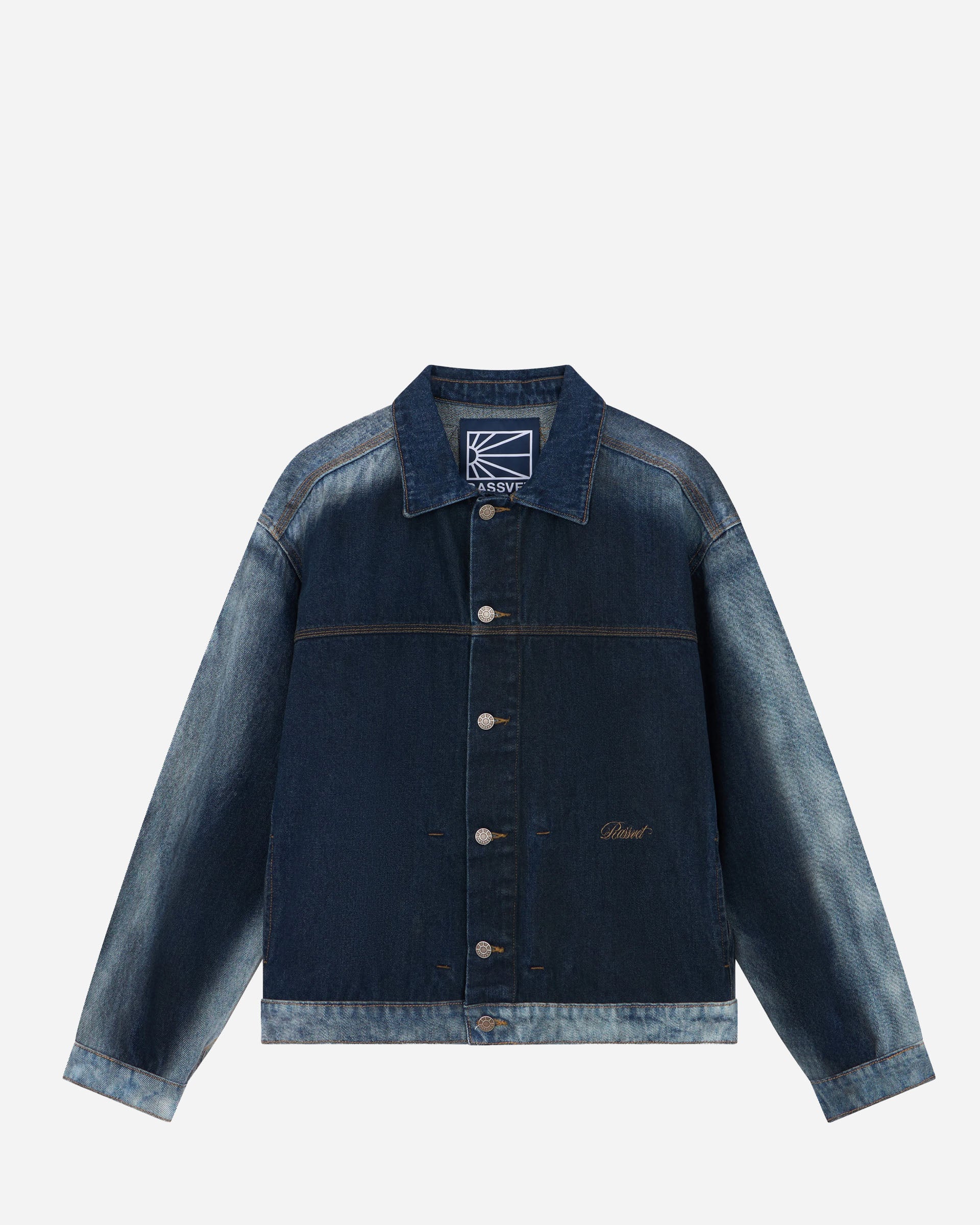 RASSVET Shadow Wash Baggy Denim Pants BLUE PACC17J011