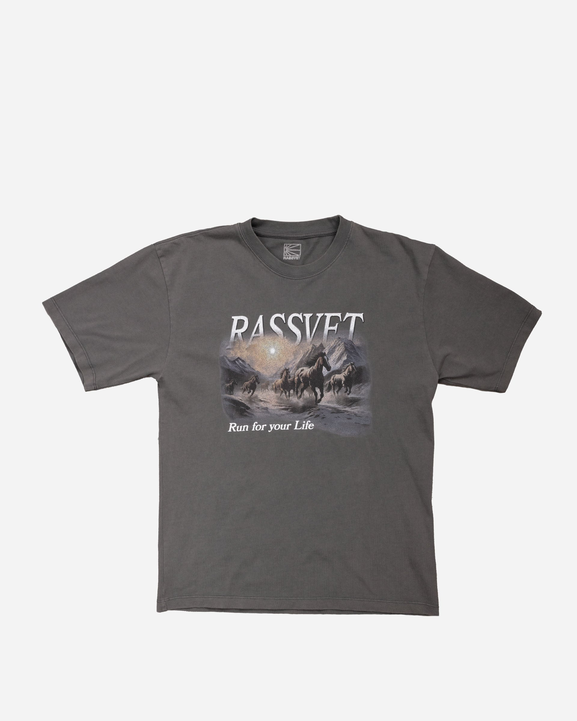RASSVET Horses T-shirt BLACK PACC17T006