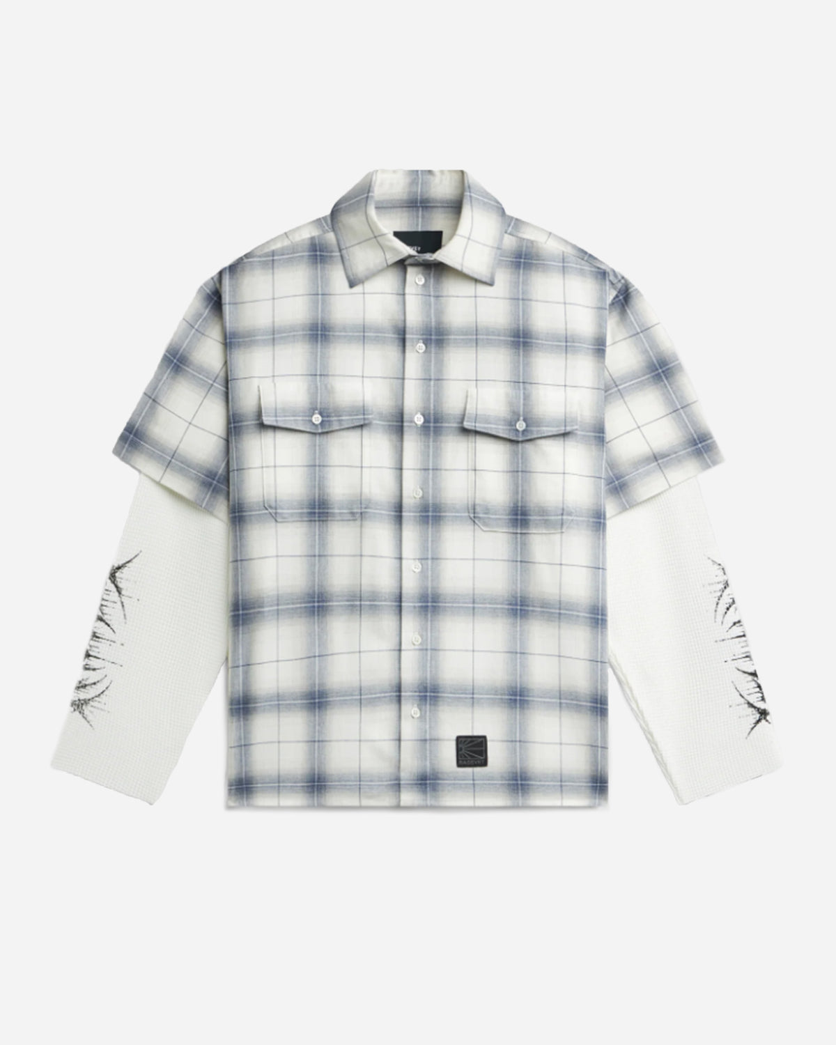 RASSVET Doom Waffle Work LS Overshirt GREY PACC19B005