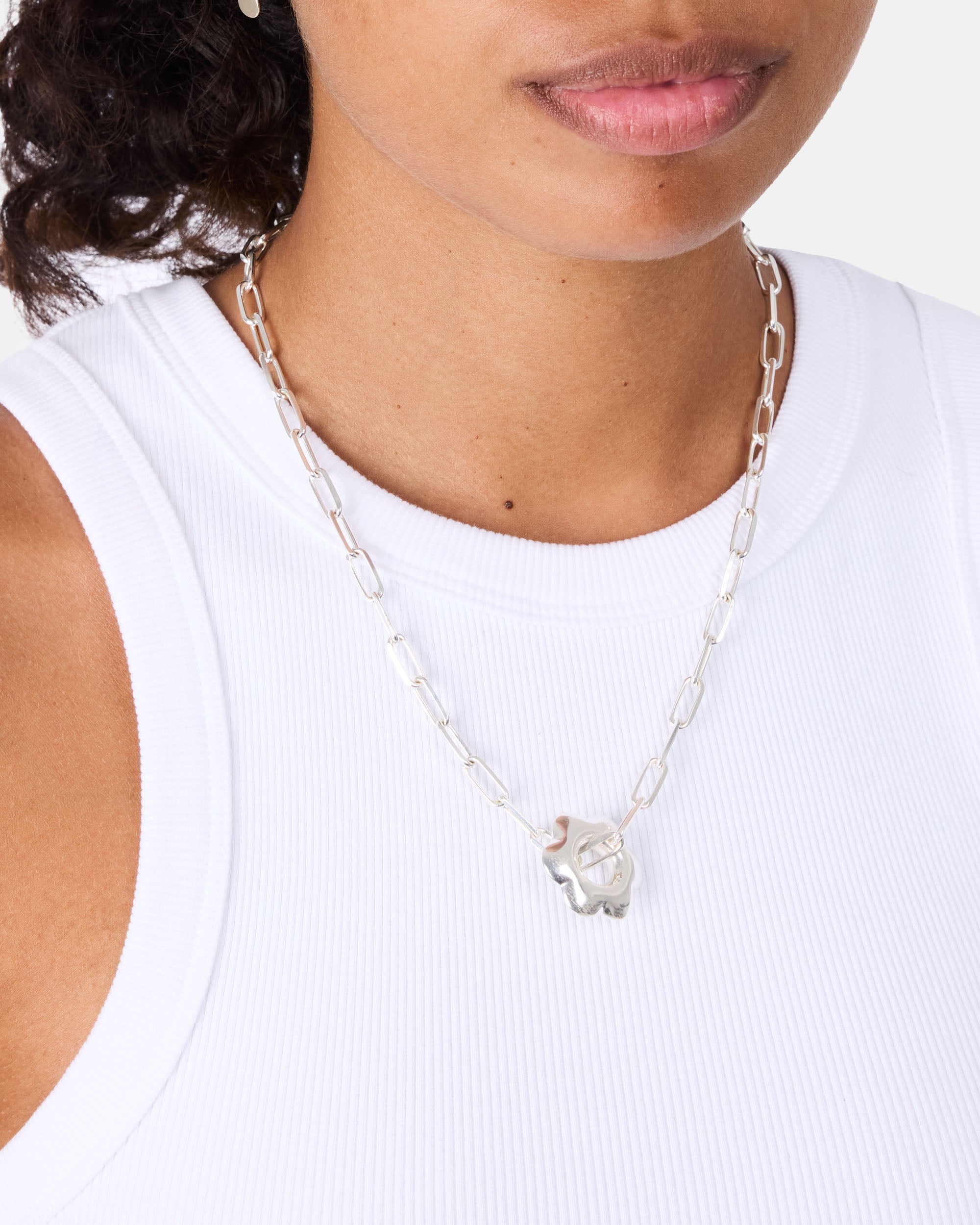 PRAWN Flower Necklace Recycled 925 sterling silver PR-N013