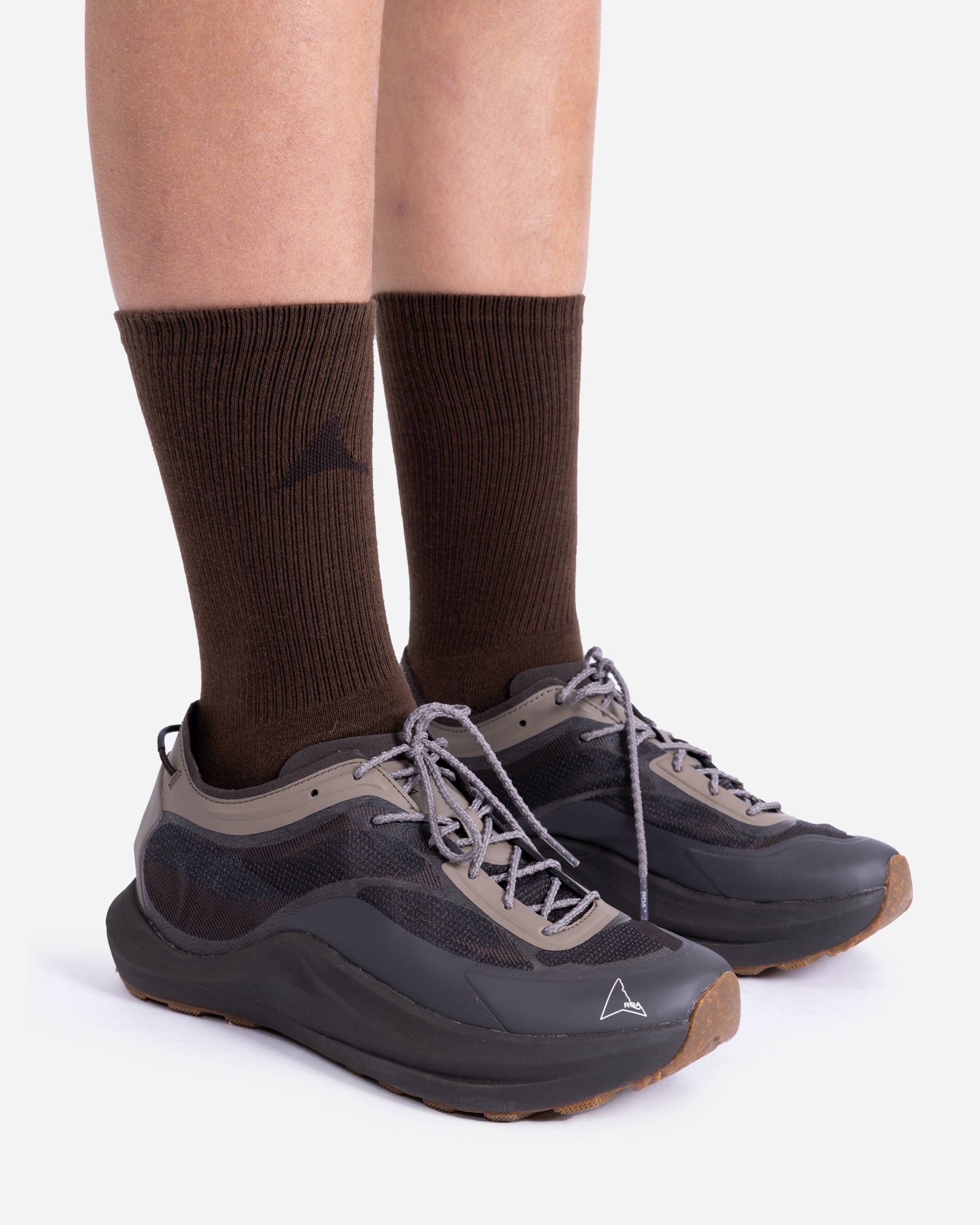 ROA Logo Socks Brown RBMW0408YA51-BRW0003