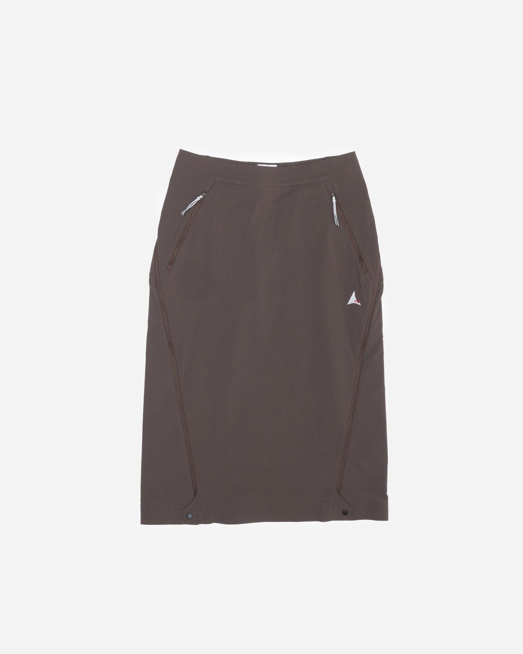 ROA Y-Zip Skirt Dark Brown RBWW019FA10-BRW0003